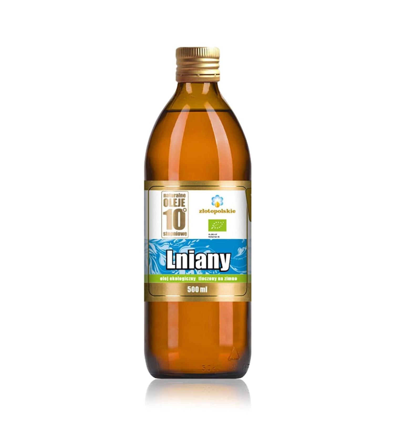 ORGANIC COLD PRESSED LINSEED OIL 500 ml - ZLOTO POLSKIE