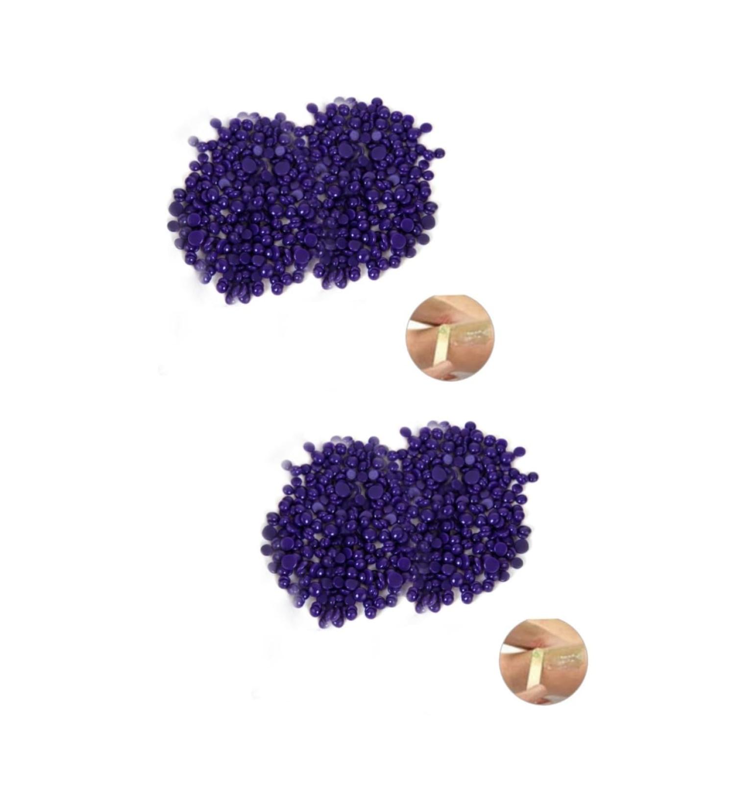 FOMIYES 2pcs Hair Removal Wax Beads - Hard Wax for Face & Body Beeswax Formula Purple Depilatory Wax for Smooth Skin - Buy Online on GoSupps.com