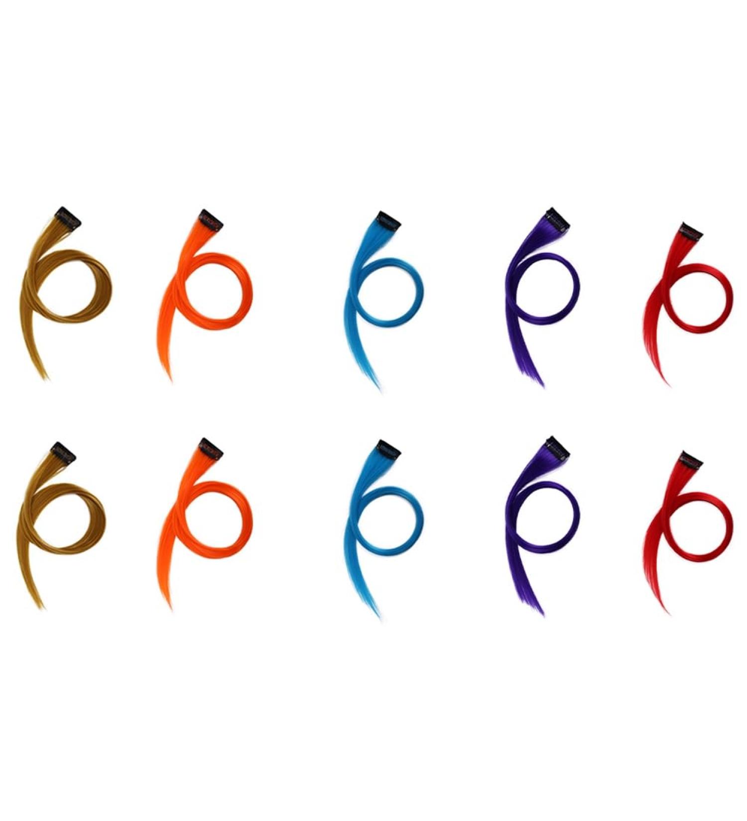 luxurious Rainbow Highlighted Multi-Colour Hair Extension Hairpin Long Straight Hair Clip Trimmable for Hair False Hair 3.2x55cm Easy to Use Fine Workmanship - Buy Online on GoSupps.com