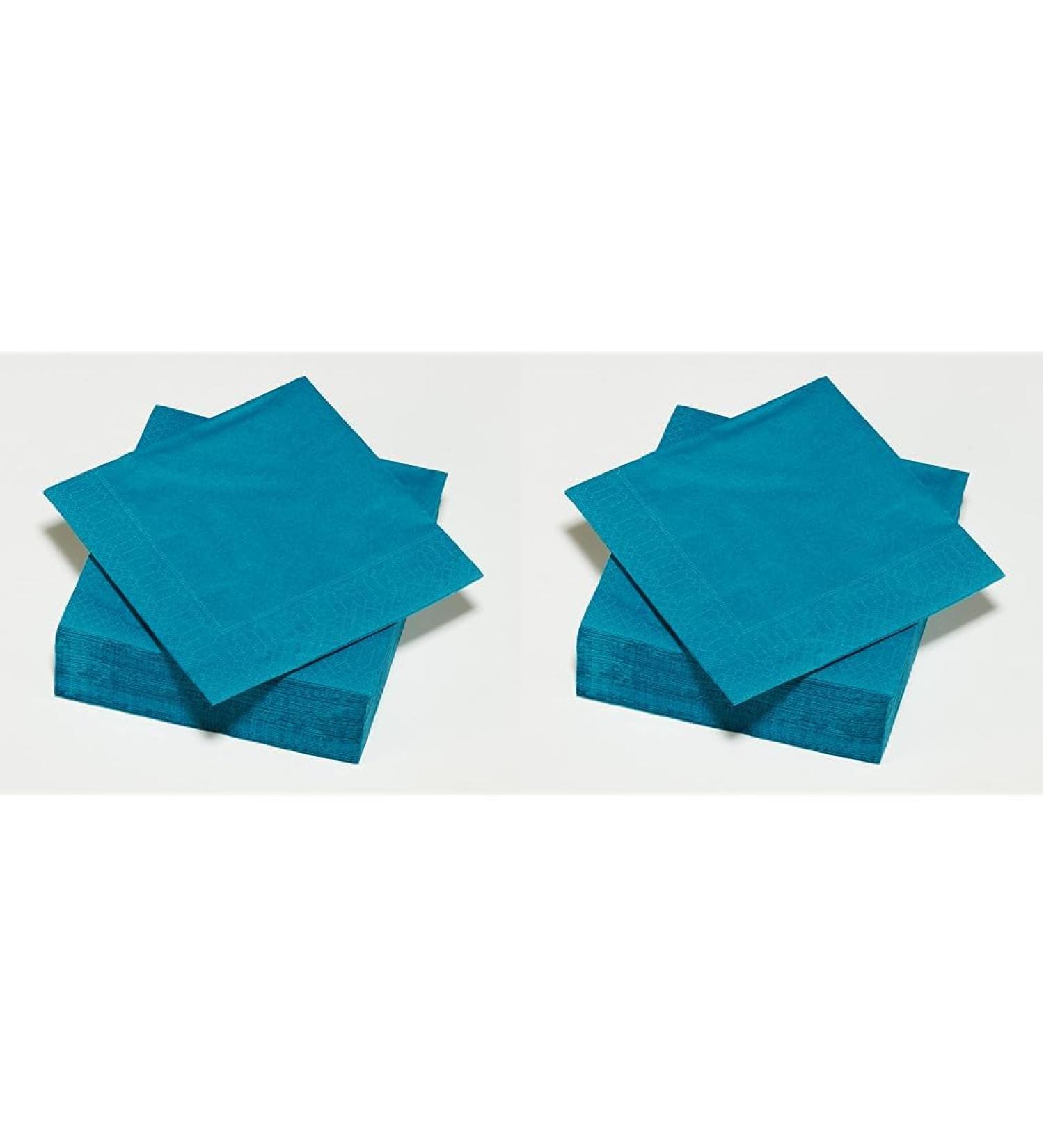 Le Nappage Cotton Napkins - 50 Pack 33x33 cm Duck Blue 2-Layer FSC Certified - Eco-Friendly Tableware for Every Occasion - Buy Online on GoSupps.com