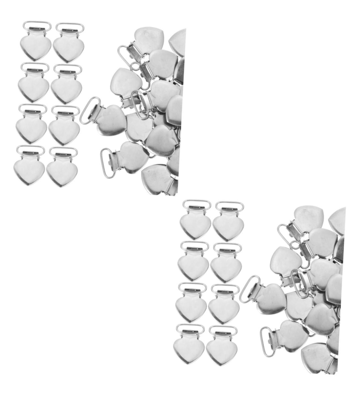 Exceart 60 Peach Heart Duck Cable Clips - Ideal for Pacifiers Trousers Braces & Cushion Holders - Perfect for Newborns & More! - Buy Online on GoSupps.com