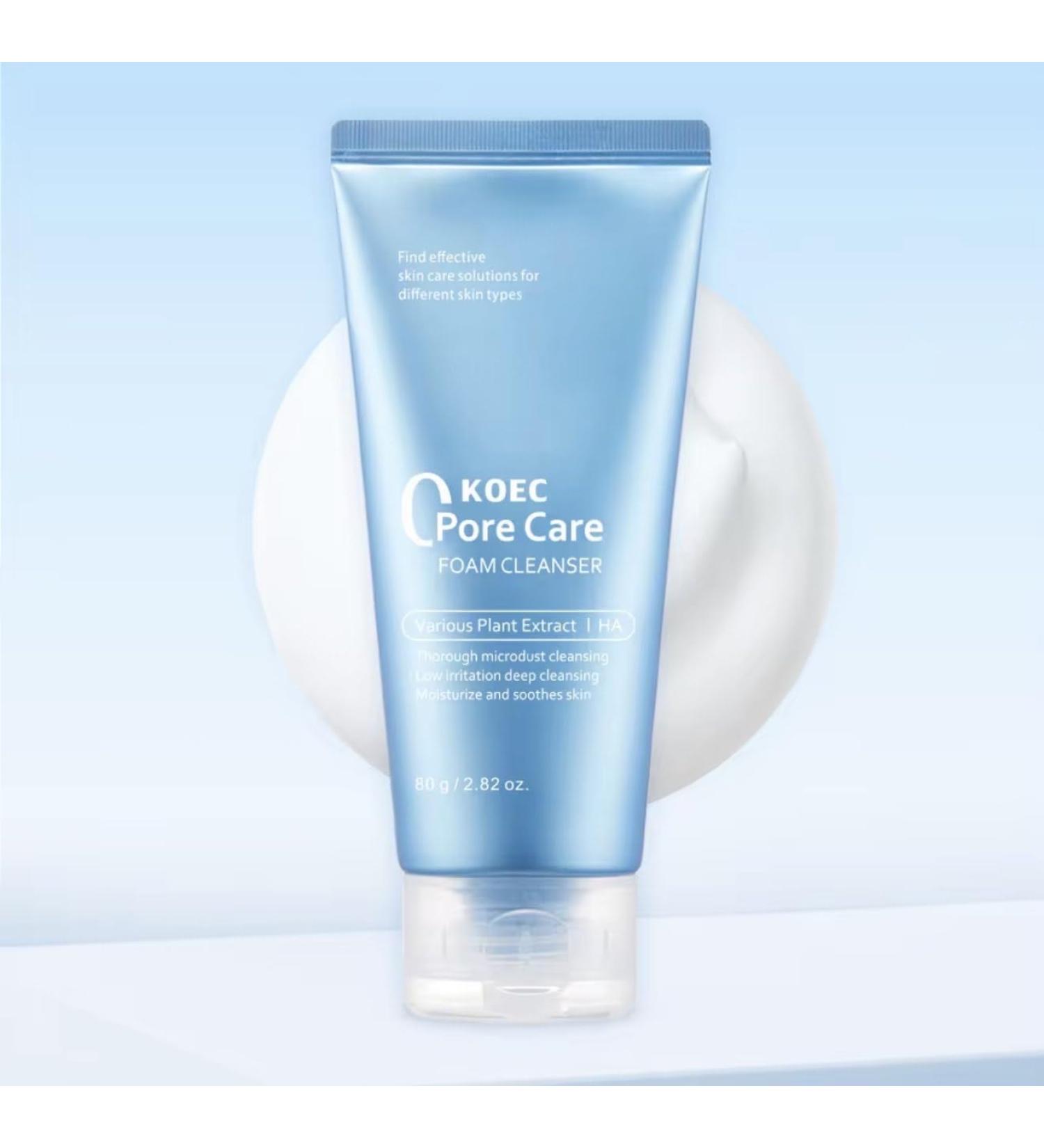 BEAUTIVANA KOEC Pore Care Foam Cleanser with Plant Extract and HA Deep Cleansing for All Skin Types Sebum Reducing Moisture Control 2.82 oz - Buy Online on GoSupps.com