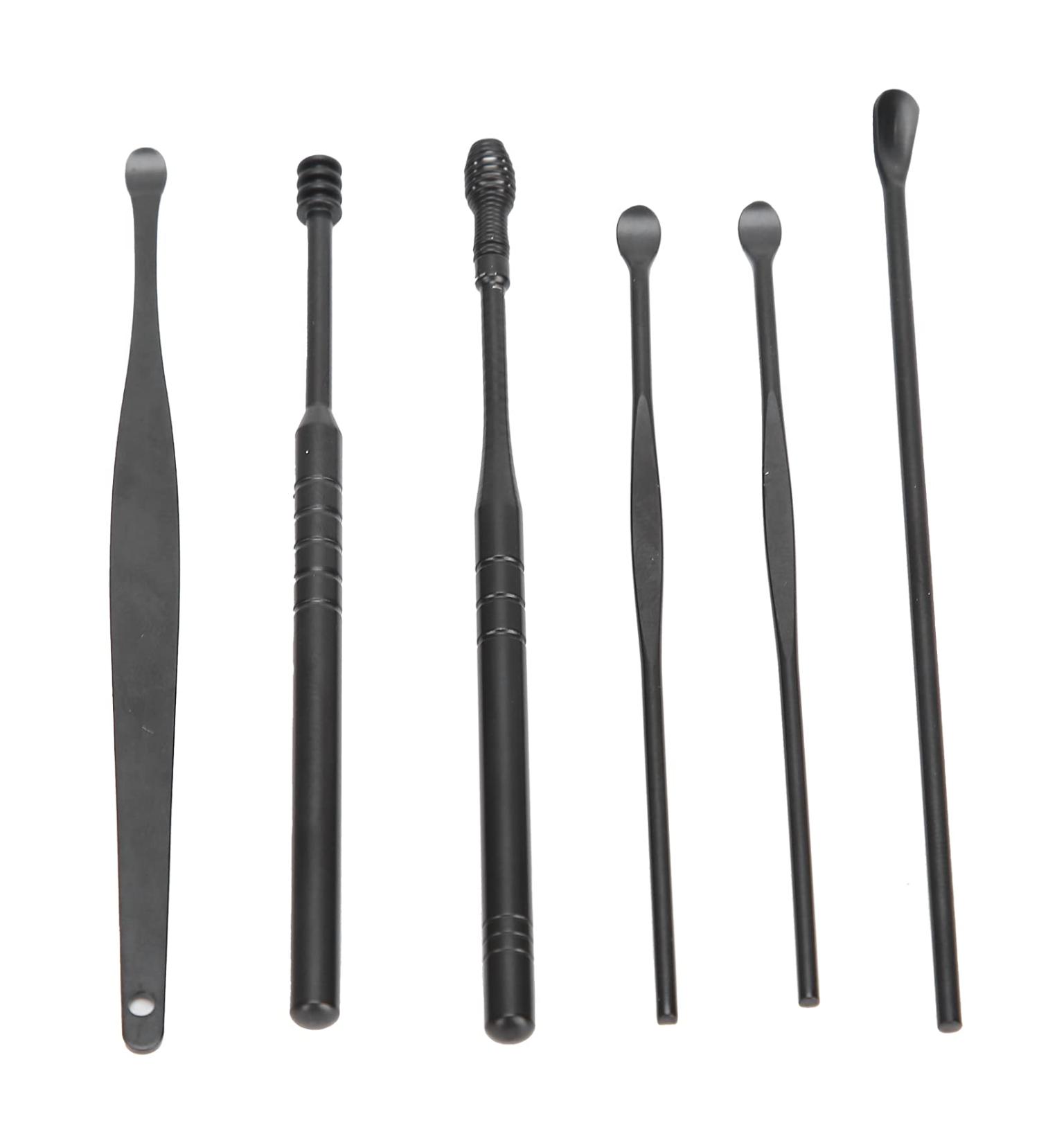 6Pcs Stainless Steel Ear Pick Set with Storage Bag - Portable Earwax Removal Tools - Buy Online on GoSupps.com