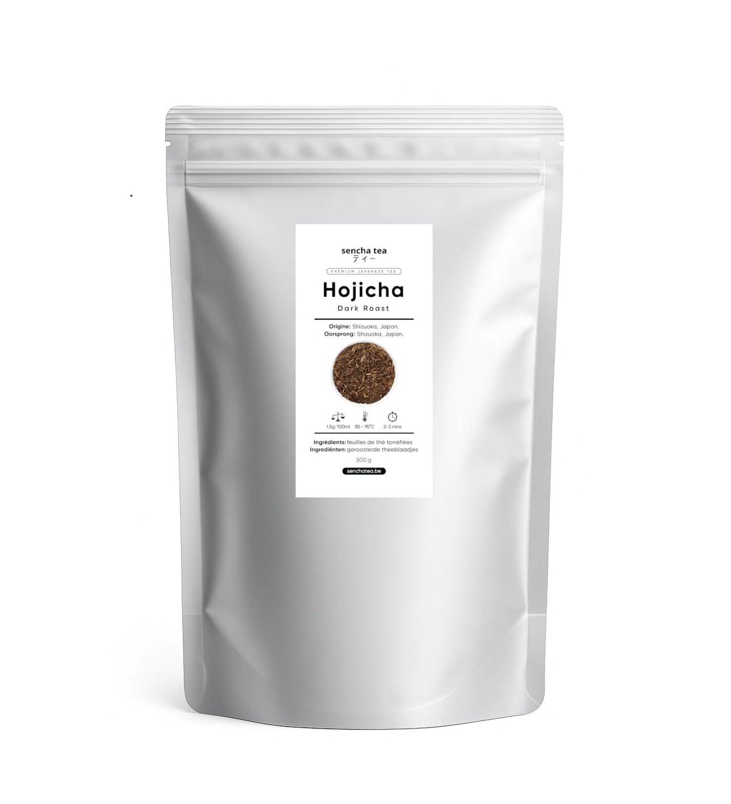  Sencha Tea Hojicha Dark Roast Leaf - JAS Certified - 500g Bulk in Resealable Bag - Belgian Premium Japanese Tea Brand Sencha Tea - Buy Online on GoSupps.com