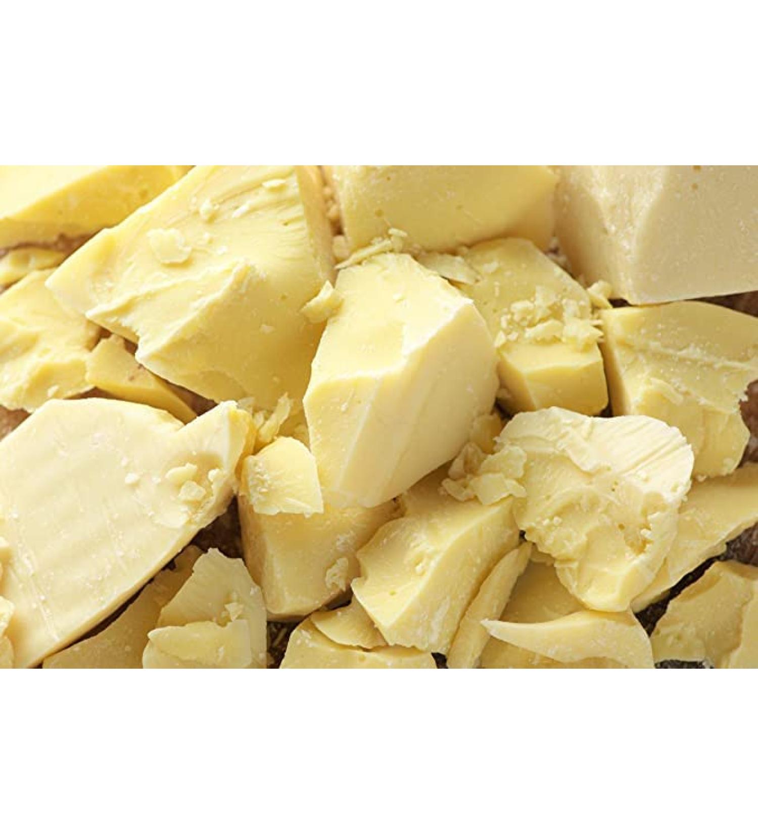 100% Fresh Raw Cocoa Butter - Pure (1 LB) | Premium Quality - Buy Online on GoSupps.com
