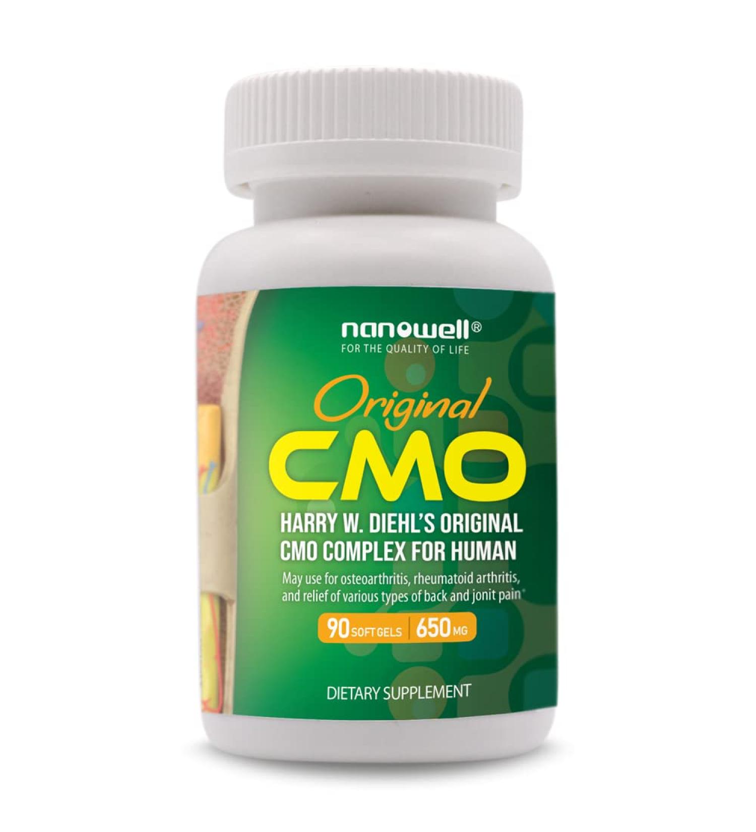 NANOWELL CMO (Cetyl Myristoleate) 650mg 90 Softgels - Joint Health Supplement Cetyl Myristoleate - Buy Online on GoSupps.com
