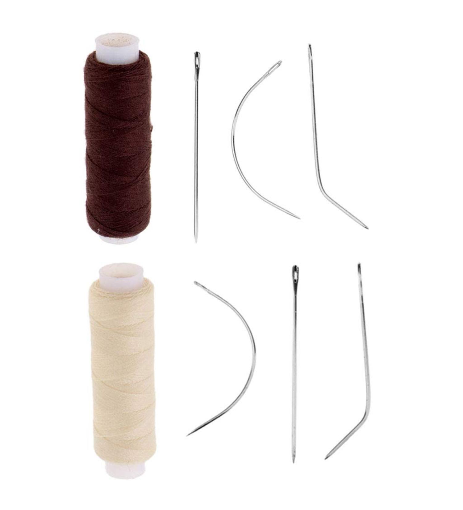2 Set Hair Weaving Tools: Curved & Straight Needles for Hair Extensions Weft Weavings & Braids - International Shipping Available - Buy Online on GoSupps.com