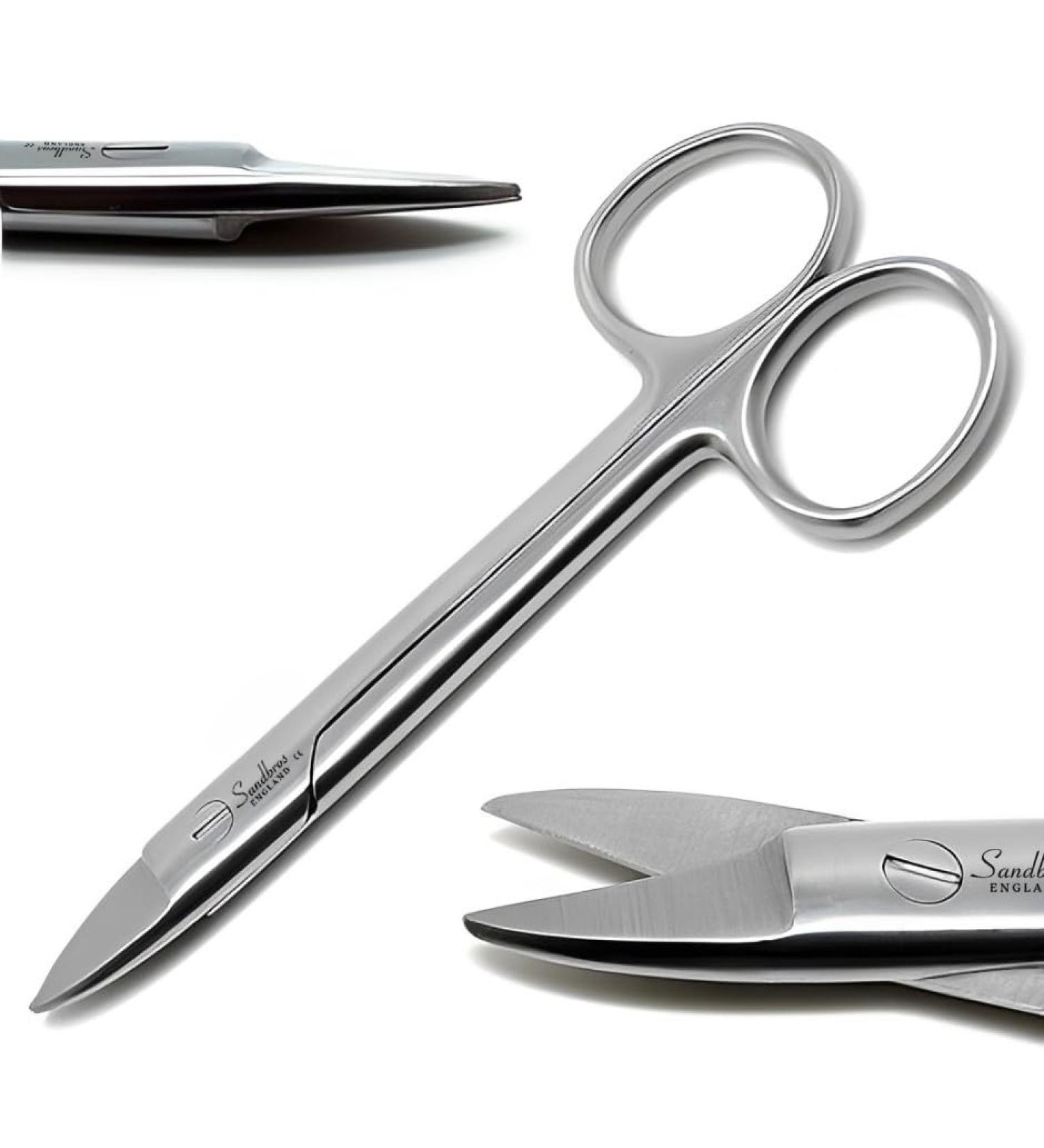 SANDBROS Crown Beebee Scissor Dental Instruments 4 inches - Manicure Nails Sewing Embroidery Felt Cutting - Buy Online on GoSupps.com