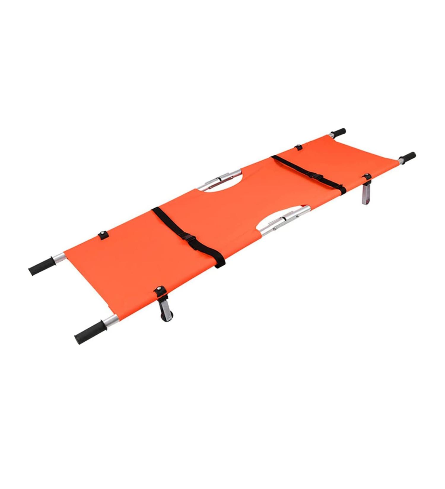 Portable Emergency Rescue Stretcher with Wheels Aluminum Alloy Stretcher Bed Patient Transport Flat Stretcher for Hospital Sports Venues Orange - Buy Online on GoSupps.com