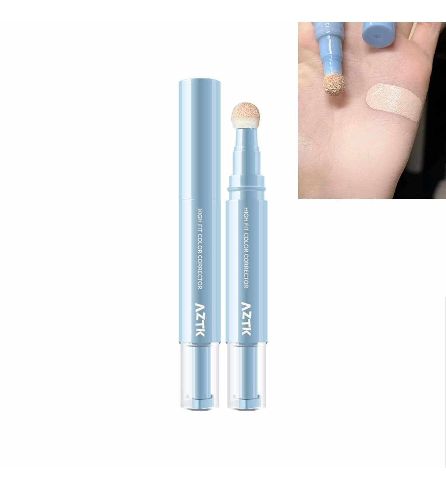 Aztk Concealer Pen Color Corrector Liquid with Sponge Head Long Lasting Moisturizing Highlighter for Face Covers Blemishes Creates Flawless Makeup (01# 4.5g) - Buy Online on GoSupps.com