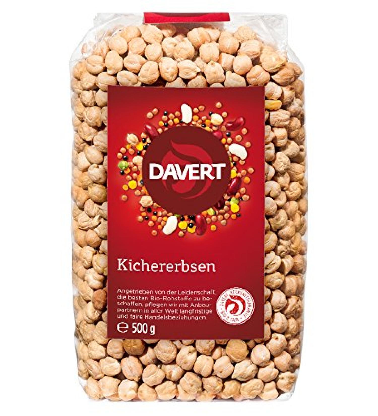 Davert Chickpeas 1 pack (4x 500 g) - Organic