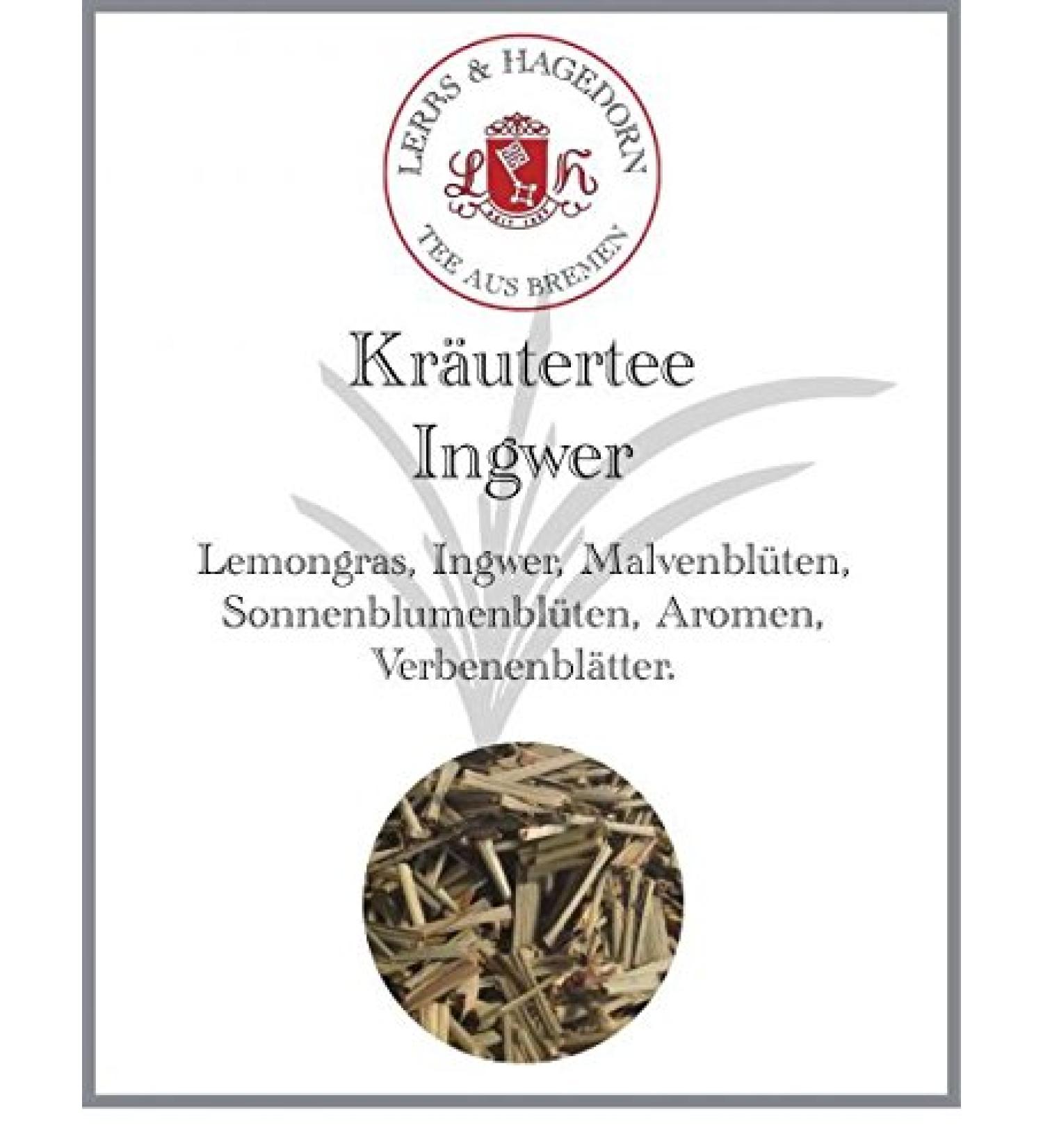  Lerbs & Hagedorn Lerbs & Hagedorn Ginger Herbal Tea | 250 g (approx. 21 litres) lemon ginger root mallow flowers sunflower verbena leaves - Buy Online on GoSupps.com