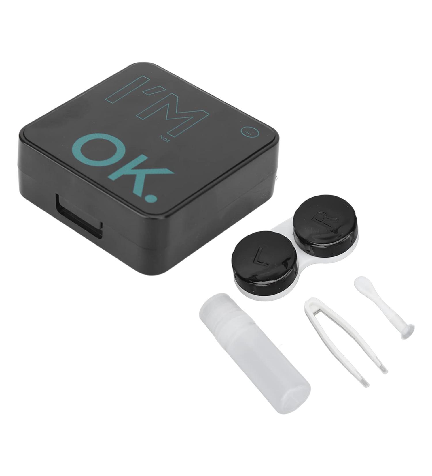 Buy Simple Health Compact Travel Contact Lens Case for Ladies - Portable Black Design - Buy Online on GoSupps.com