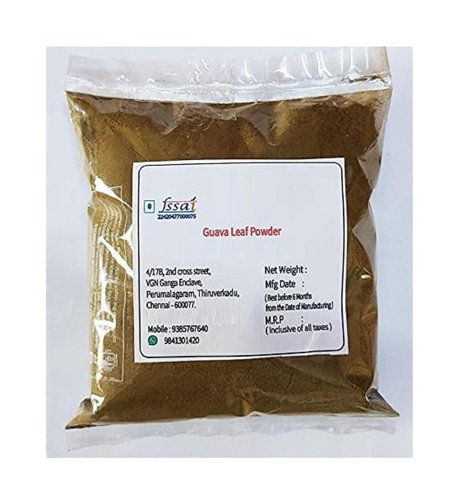 YAAJ Guava Leaf Powder / Amrood Patti / Koiya ilai - 100g - Buy Online on GoSupps.com