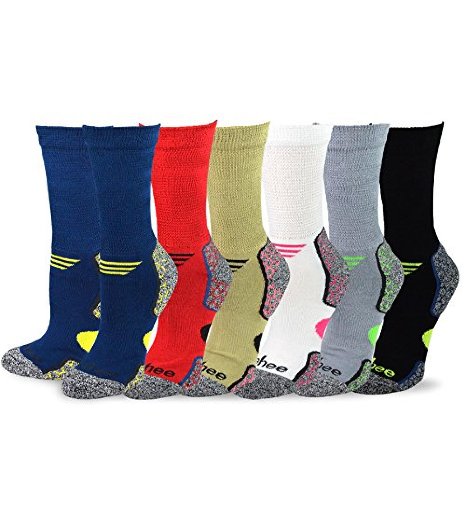 TeeHee Bamboo Cushion Crew Diabetic Socks - Large Multipack (6 pairs) for Women and Men - Buy Online on GoSupps.com