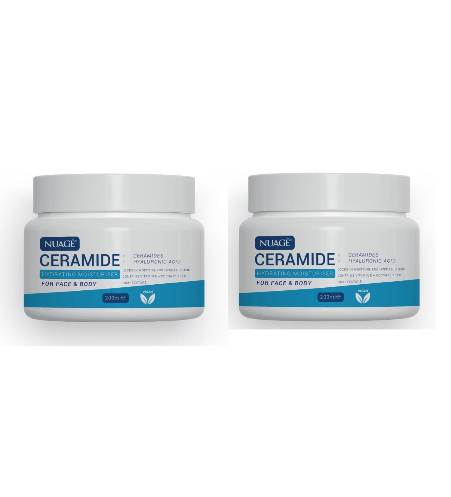 Ceramide Hydrating Face & Body Vegan Cream | Hyaluronic Acid Vitamin E Cocoa Butter | Rich and Nourishing Face & Body Cream (2)
