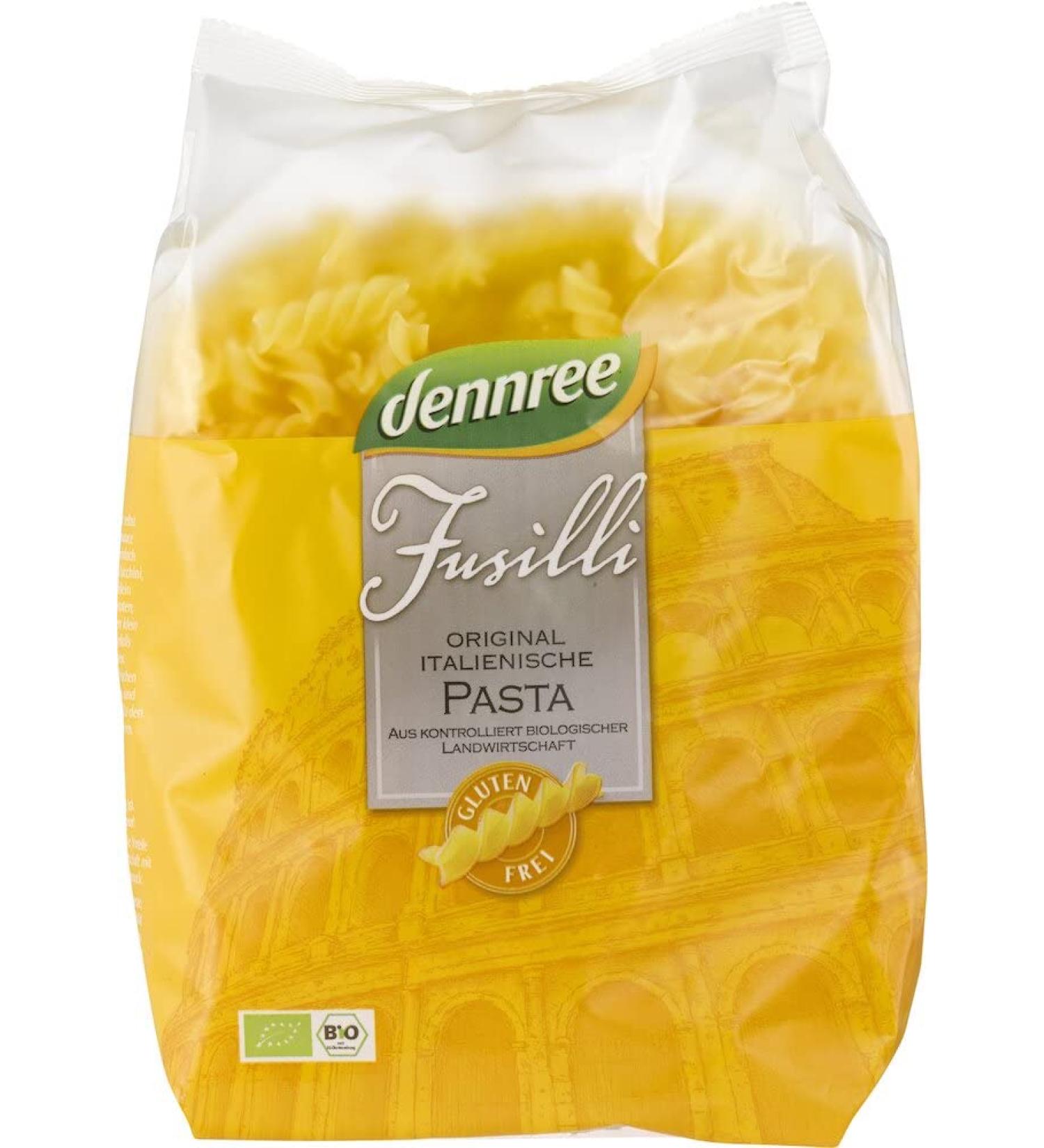 dennree organic gluten-free fusilli made from corn and rice flour (2 x 500 gr)