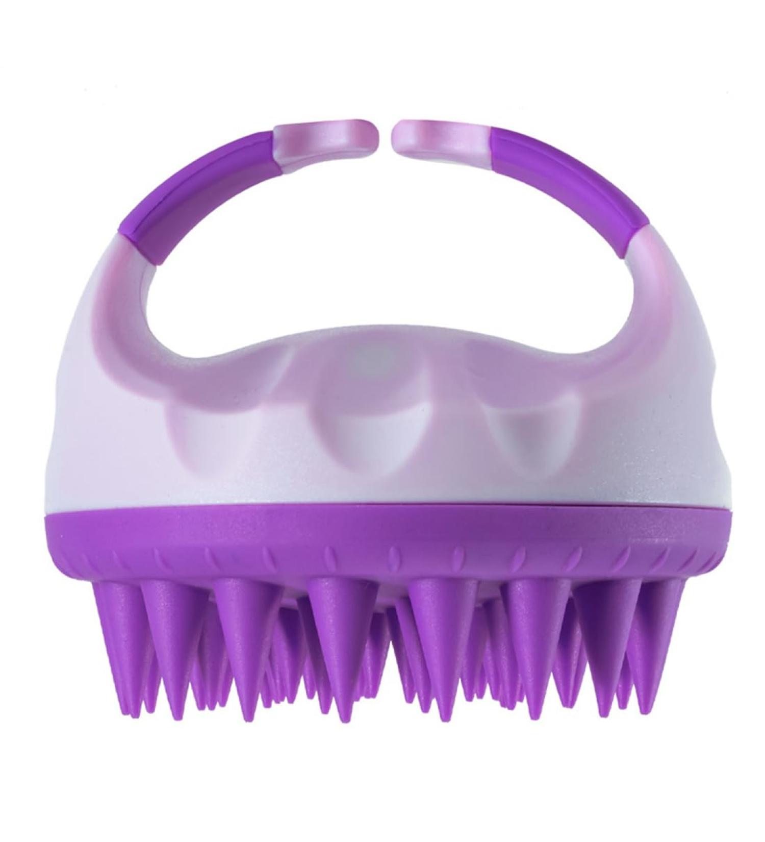Buy Fanxiya Silicone Shampoo Brush - Scalp Massager for Wet & Dry Use | Purple Hair Massage Device for Relaxation - Buy Online on GoSupps.com