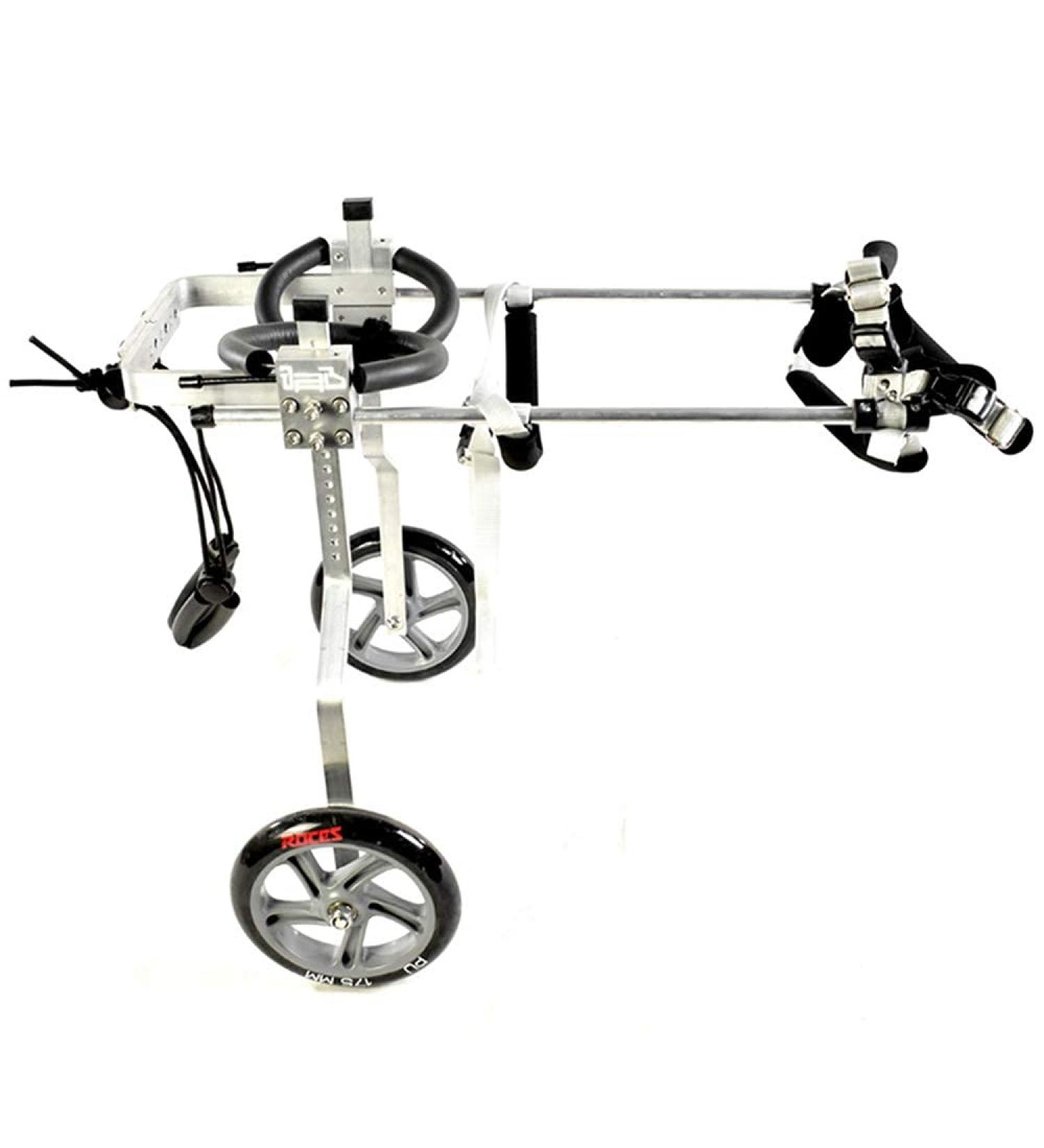 2 Wheels Dog Cart Pet Wheelchair for Hind Legs Rehabilitation Adjustable Dog Wheelchair for Handicapped Aluminum Pet Exercise Wheels - Easy Assemble Small - Buy Online on GoSupps.com