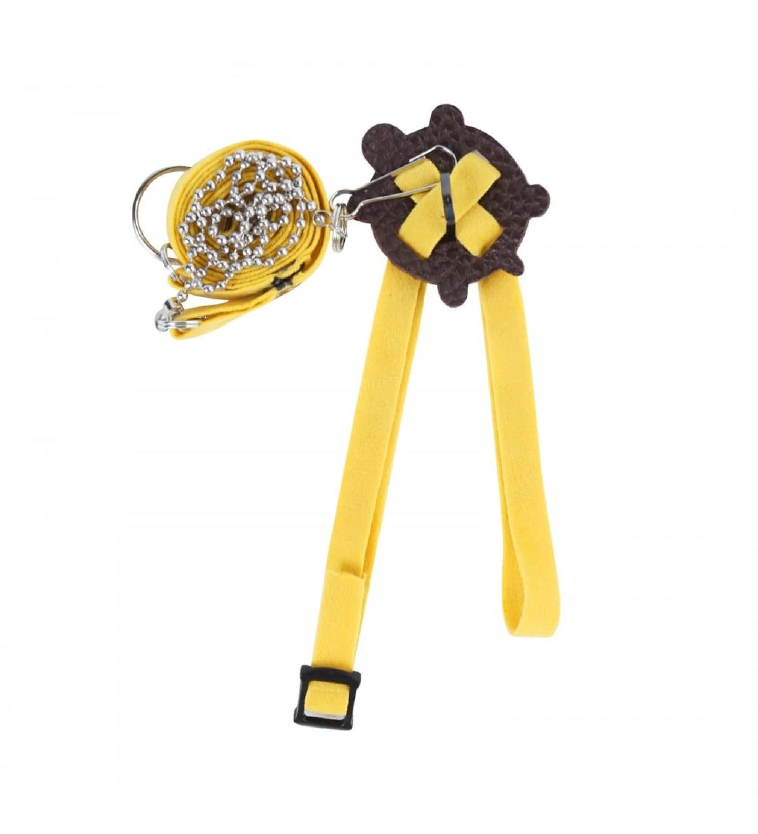 Dongker Turtle Harness & Leash | Adjustable Leather Pet Turtle Belt - Ideal for Walking Turtles | Yellow - Buy Online on GoSupps.com