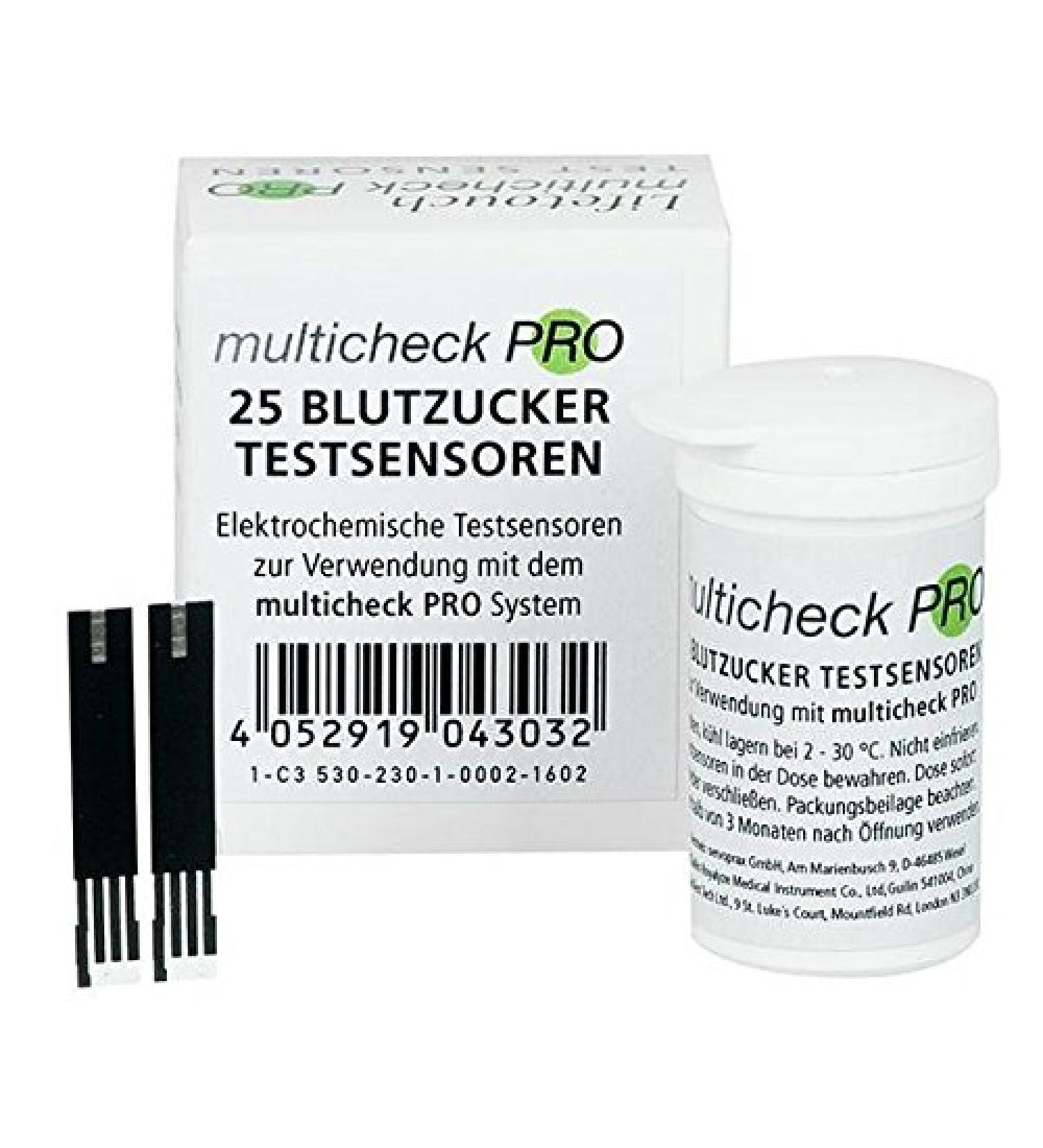 50 blood sugar test sensors - C3 530 - Electrochemical test tires for use with the multiclock per measuring device Tests PZN 11304358