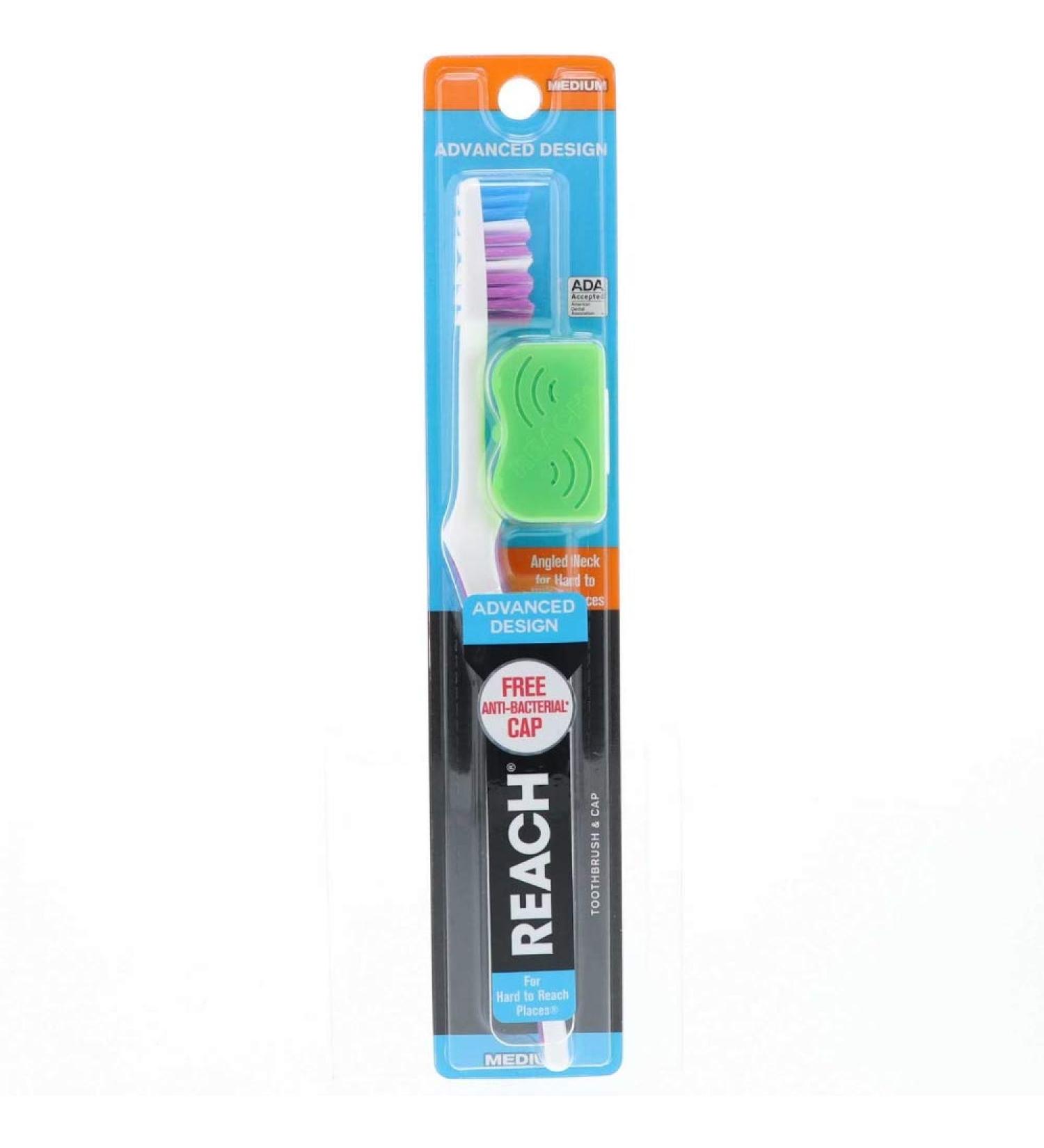 REACH Advanced Design Toothbrush Medium Full Head 1ea (Pack of 6)