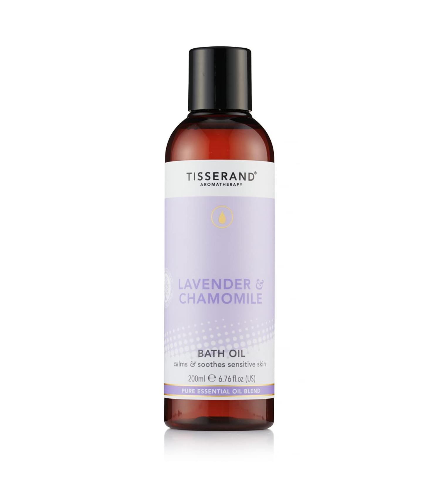 Tisserand Lavender & Chamomile Bath Oil 200ml - Aromatherapy Blend for Relaxation - Buy Online on GoSupps.com