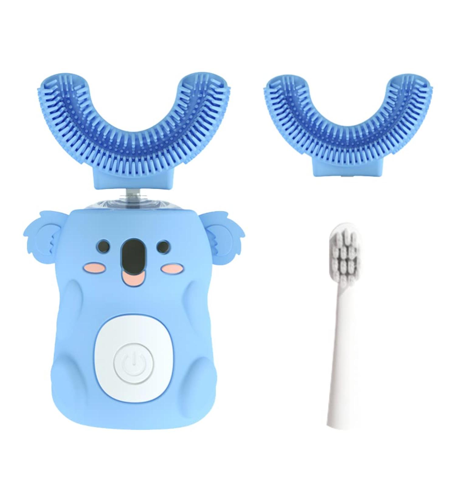 Kids Electric Toothbrush with 3 Brush Heads & Timer | Children U Shaped Ultrasonic Brush | 3 Cleaning Modes | Toddler's Automatic Toothbrush (Blue, Ages 2-8) - Buy Online on GoSupps.com