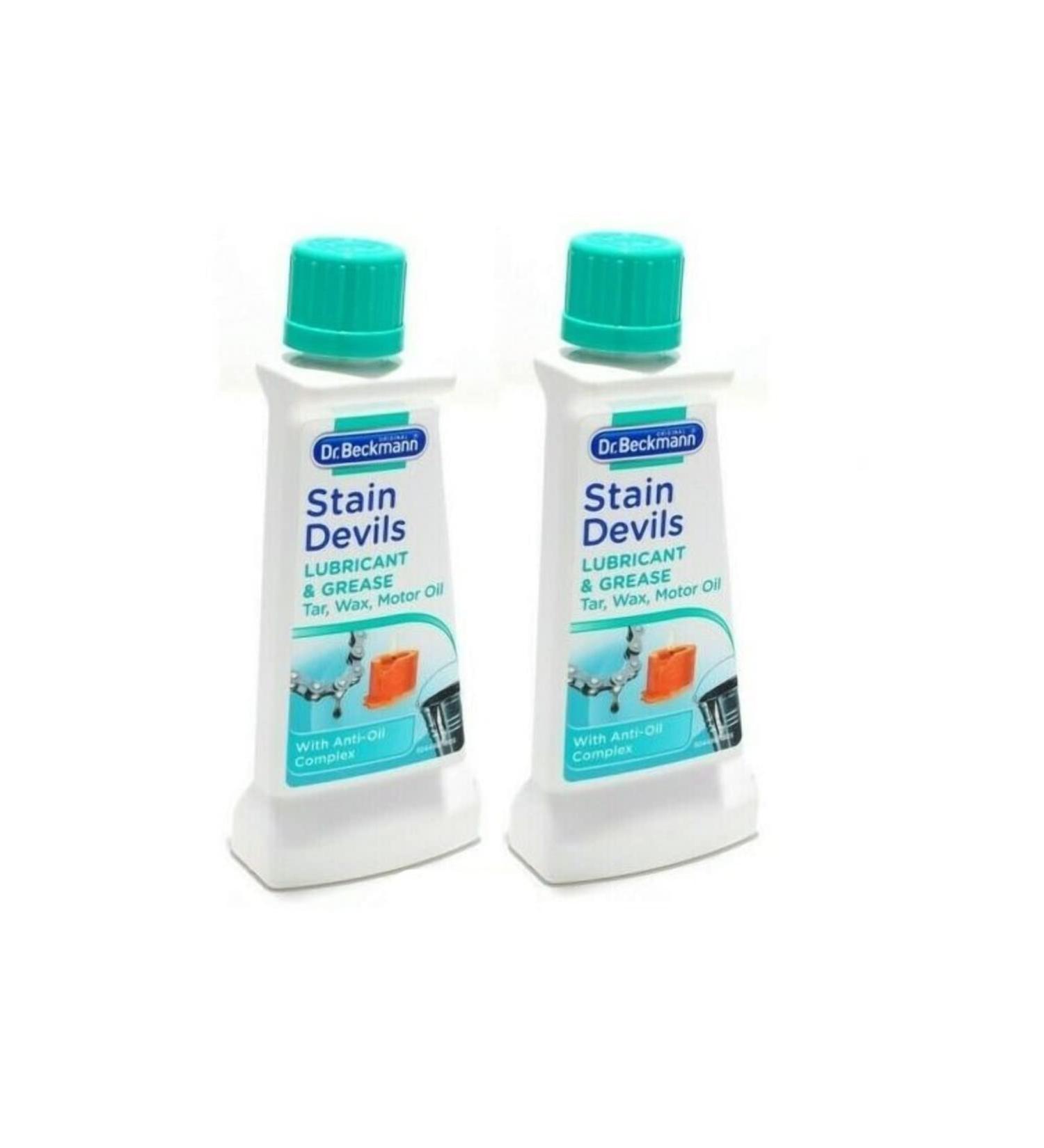 Dr Beckmann Stain Devils Grease Lubricant & Paint Remover (2 x 50ml) - Buy Online on GoSupps.com