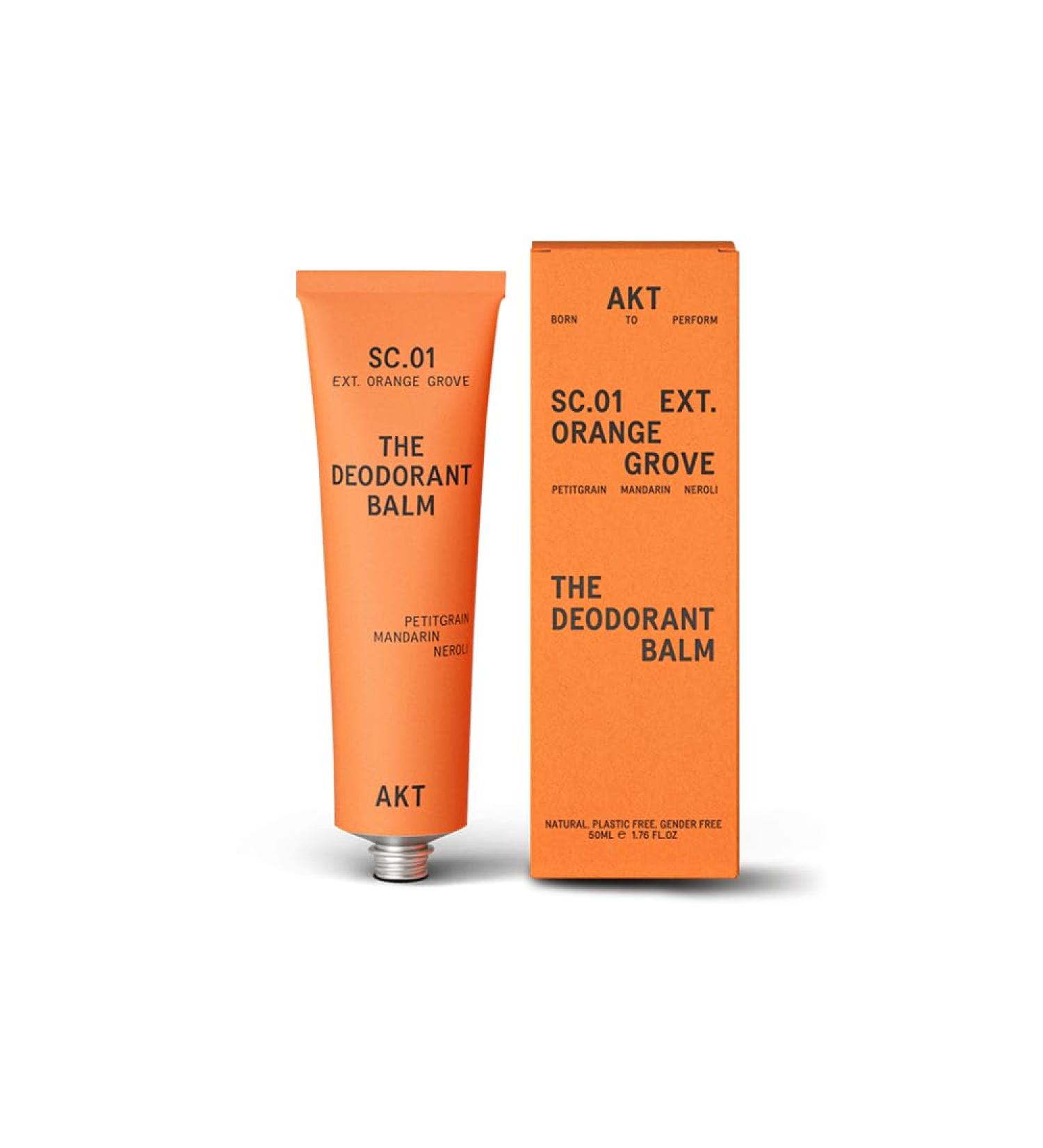 AKT Deodorant Balm - Award-Winning Multi-Use Natural Deodorant | SC.01 Orange Grove - Plastic-Free, Gender-Free, Aluminium-Free - 50ml - Buy Online on GoSupps.com