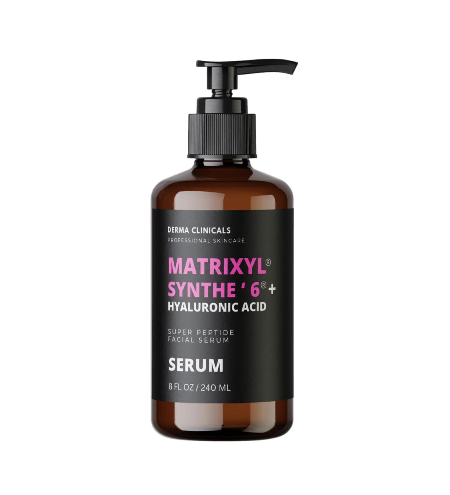 Matrixyl Synthe'6 Serum + Hyaluronic Acid Anti-Aging Hydrating facial Serum Produce Collagen Anti-Wrinkle Fine Lines Firming Serum - 8oz - Buy Online on GoSupps.com