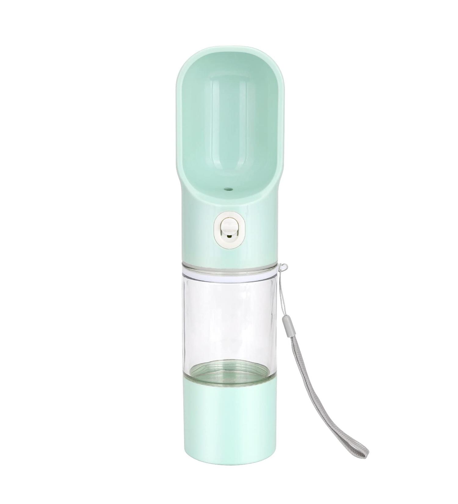 Edoxus Dog Drinking Bottle - Portable BPA-Free Water Bottle with Food Cup for On-the-Go Pets (Green) - Buy Online on GoSupps.com