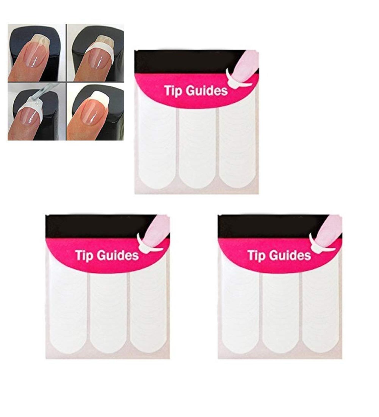 N-D PULABO 3 X Pack of 48 Nail Art French Manicure TIP Guides Stickers J Stylish and Popular Creative
