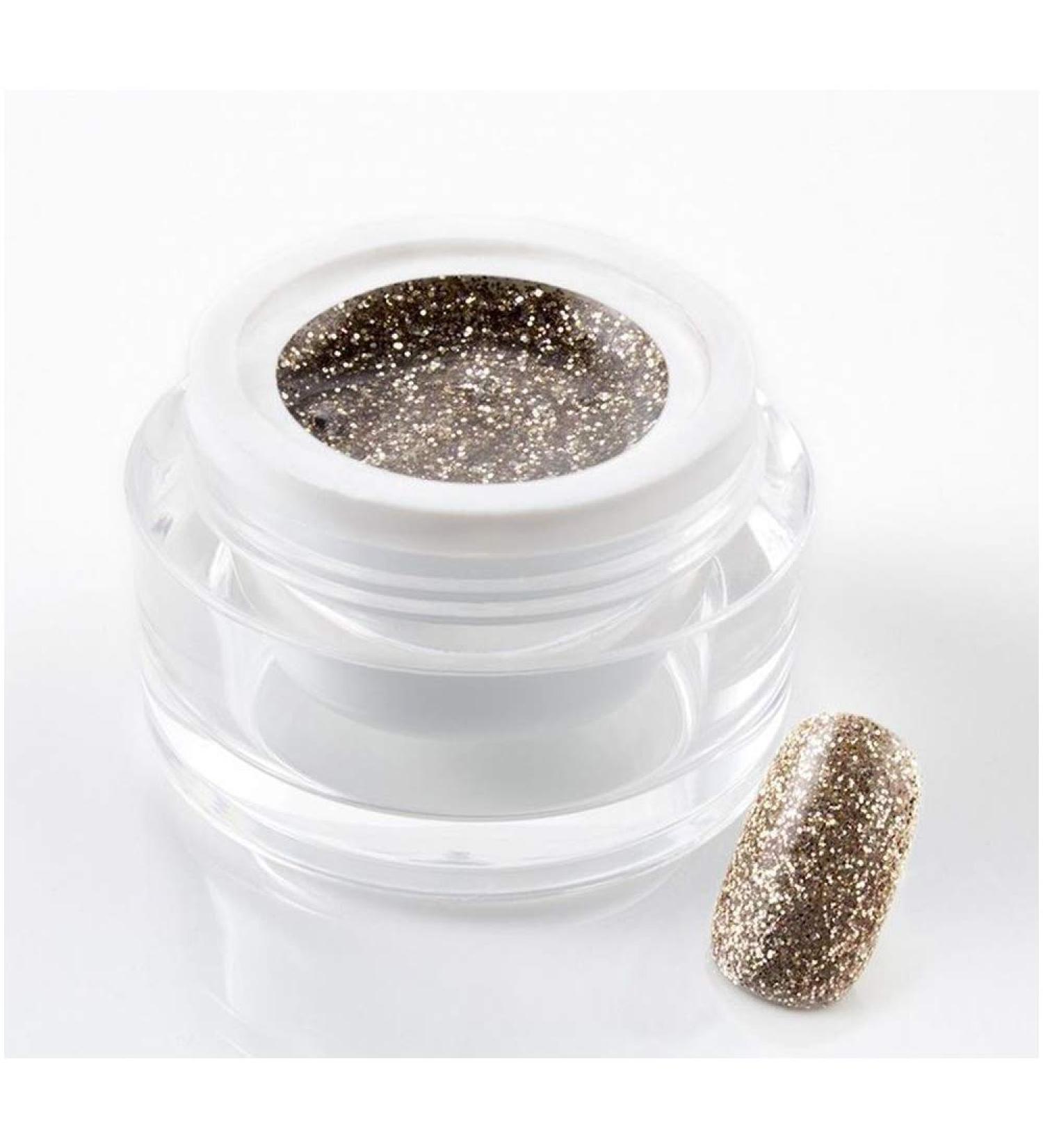 5 ml exclusive UV color gel/color gel/glitter gel - in glitter champagne
