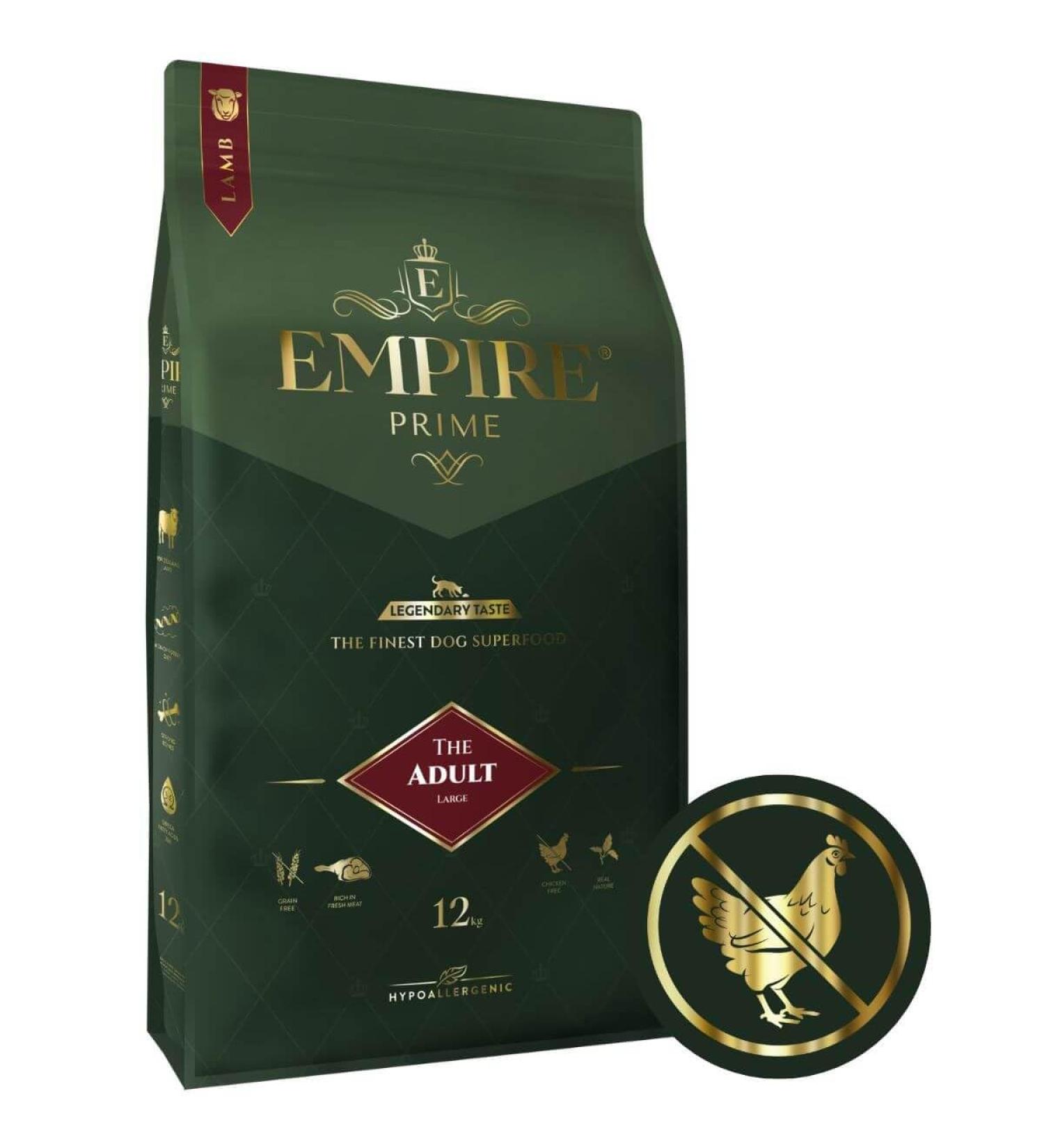 Empire Prime Single Protein Food for Adult Large Breed Dogs 2 kg Grain Free Dry Food Fresh Lamb Hypoallergenic Chicken Free Gluten Free Natural - Buy Online on GoSupps.com