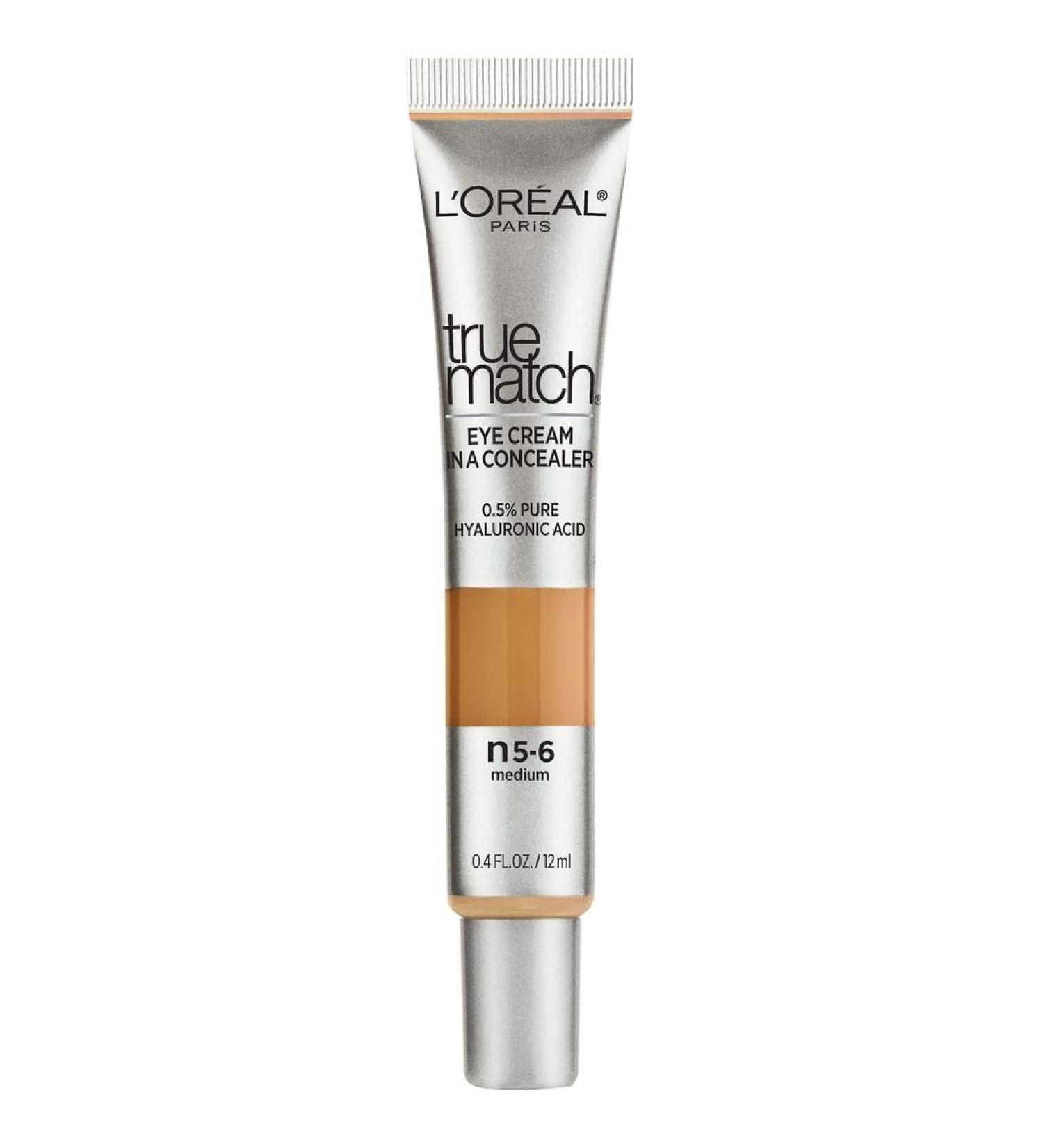 L'Or al Paris True Match Eye Cream Concealer - 0.5% Hyaluronic Acid Medium N5-6 0.4 fl. oz - Shop Internationally - Buy Online on GoSupps.com