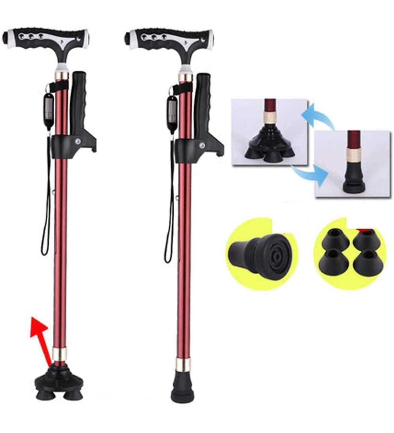 Portable Light Stick Magnetic Therapy Height Cane Non-Slip Telescopic Cane to give The Best Gift for The Elderly Crutches - Buy Online on GoSupps.com