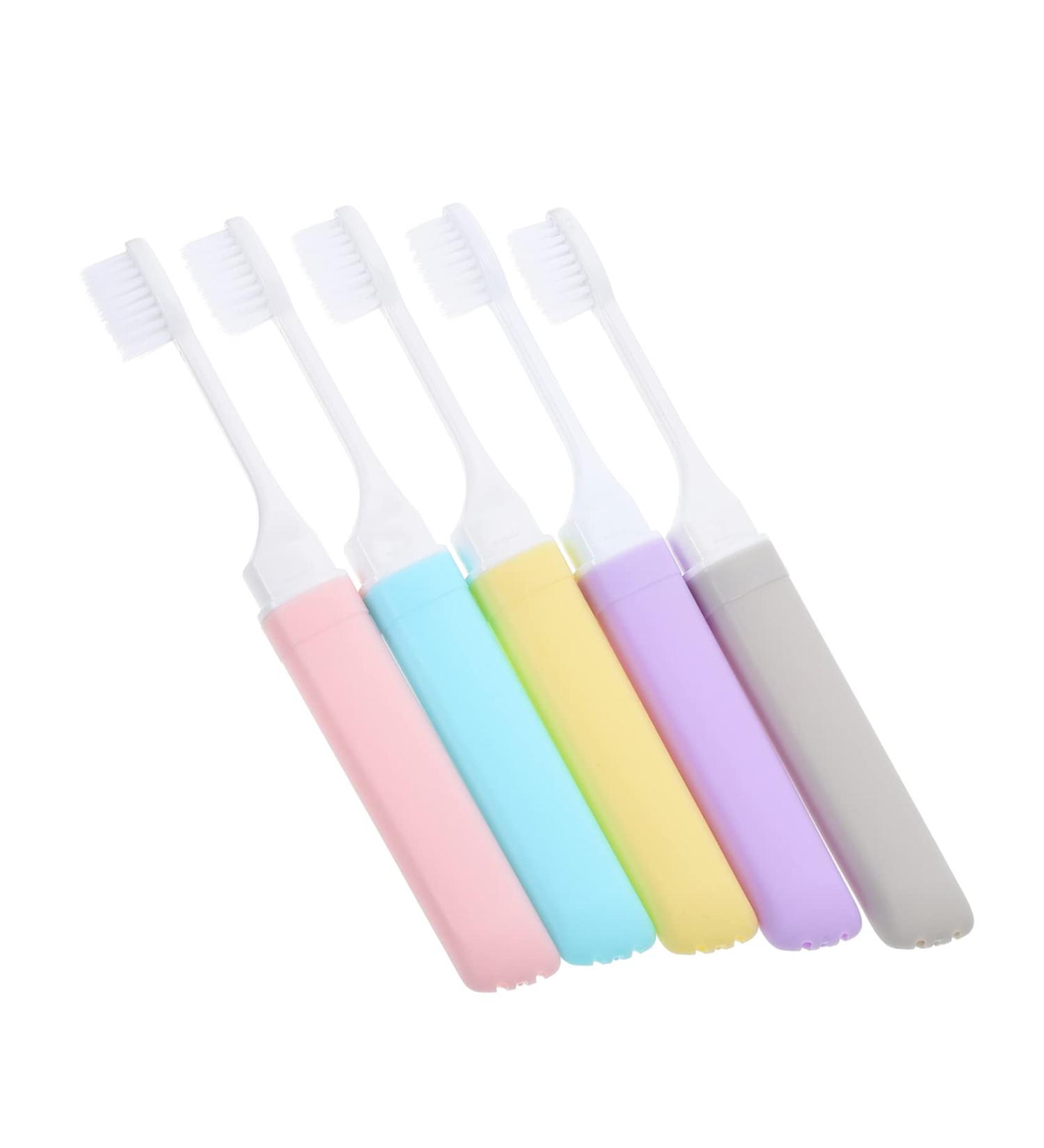 Partykindom Portable 10-Piece Travel Toothbrush Set | Collapsible & Disposable Mini Toothbrushes for Holiday Adventures - Buy Online on GoSupps.com