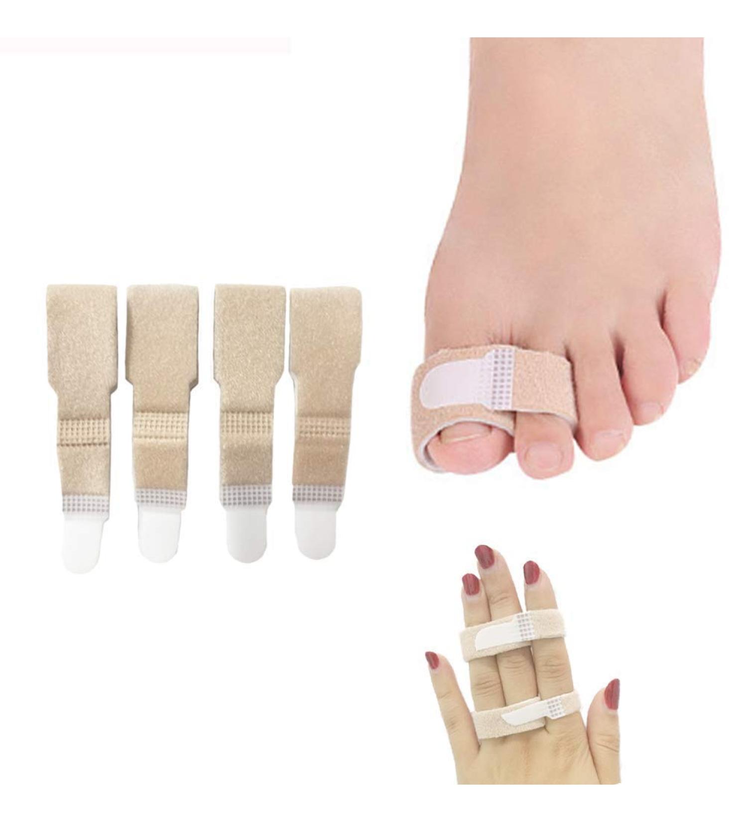 Pack of 4 Broken Toe Wraps Splint - Toe Separator & Straightener for Hammer Toes & Turf Toe - Buy Online on GoSupps.com