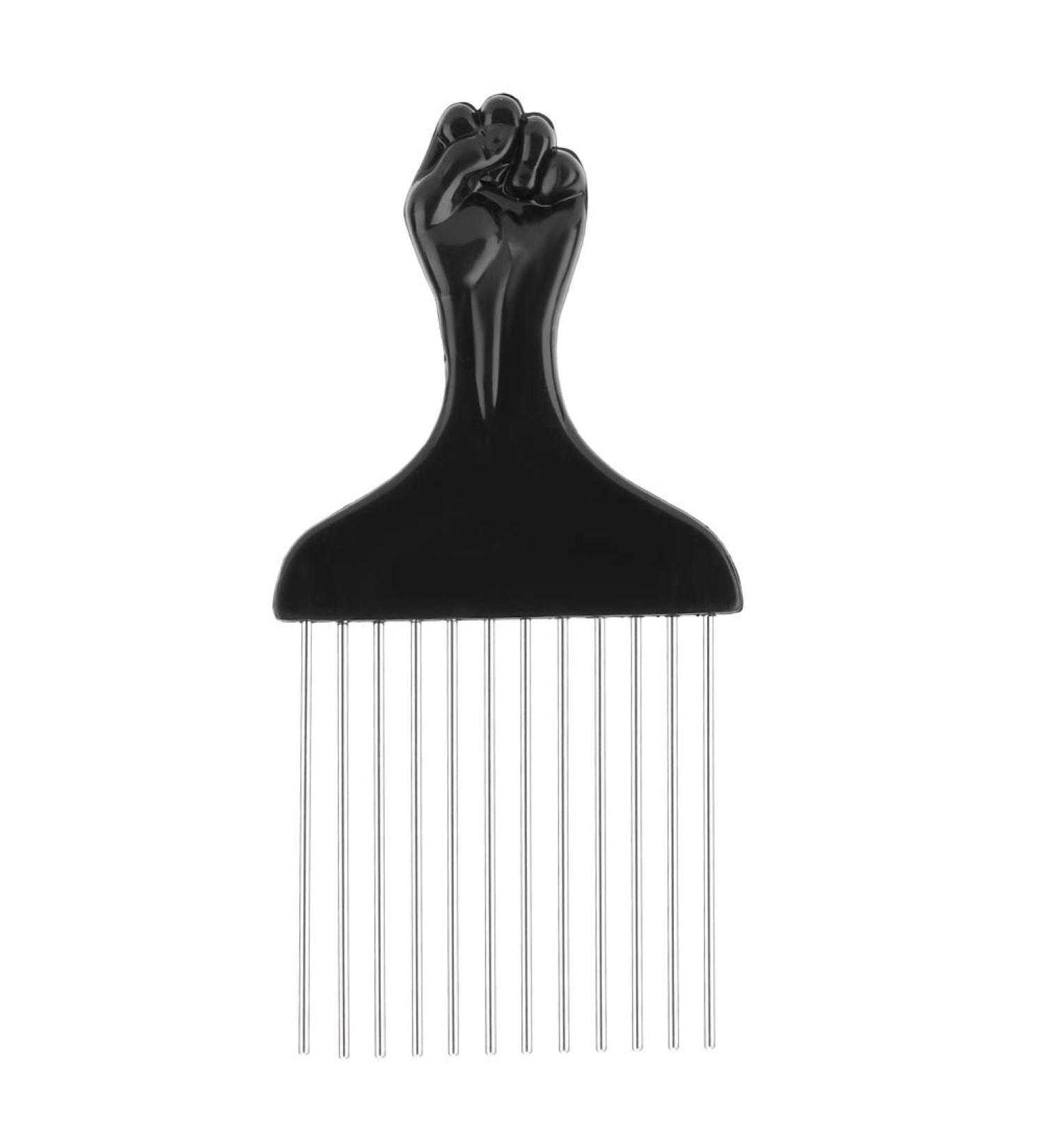 Black Fork Comb Stainless Steel Needle Hair Styling Comb for Straight Hair Hair Dying - Buy Online on GoSupps.com