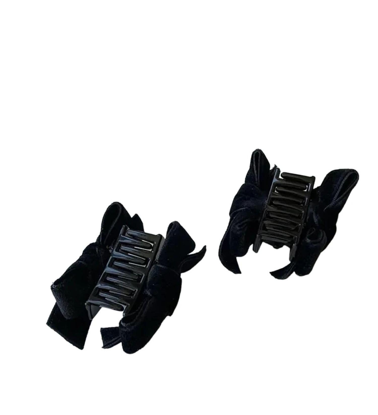 New 2025 Sweet Black Red Bow Small Hair Claw Clip Velvet Bow Claw Clamp Headwear New For Fashion Women Korean Hair Styling Tools Jewelry Fashion Accessories Creative Gift - Buy Online on GoSupps.com