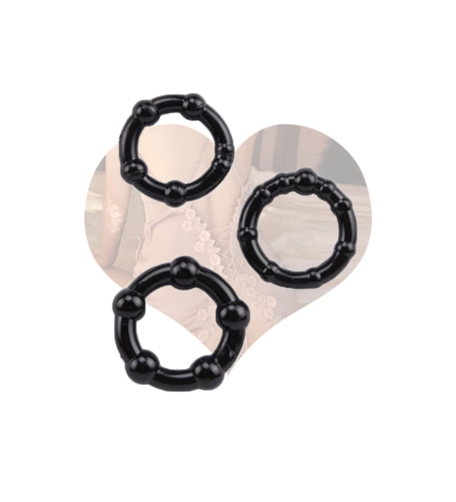 Buy Set of 3 Black Silicone Rings | Durable & Stylish | International Shipping Available - Buy Online on GoSupps.com