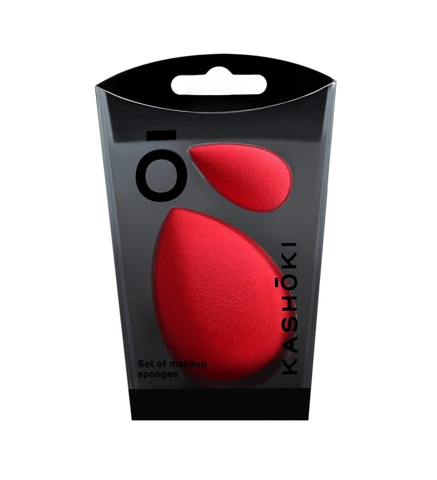 T4B KASH KI Red Teardrop-Shaped 2-Piece Makeup Sponge Set - Latex-Free Standard & Mini for Perfect Concealer Application | International Shipping Available - Buy Online on GoSupps.com