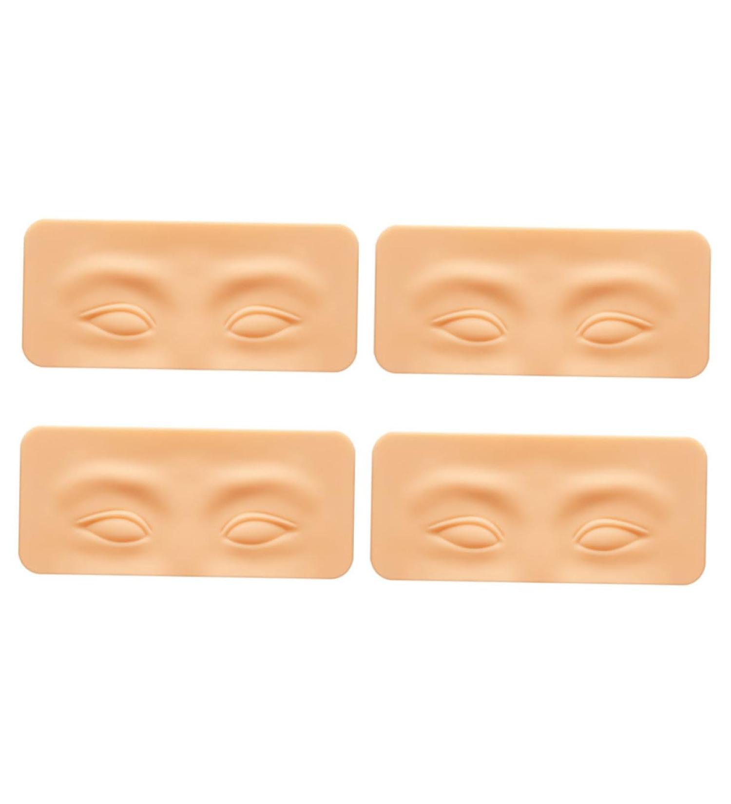 Baluue 4pcs Eyebrow Practice Block Makeup Practice Eye Make up Training Skin Practice Eye Board 16x7cm As Shown - Buy Online on GoSupps.com