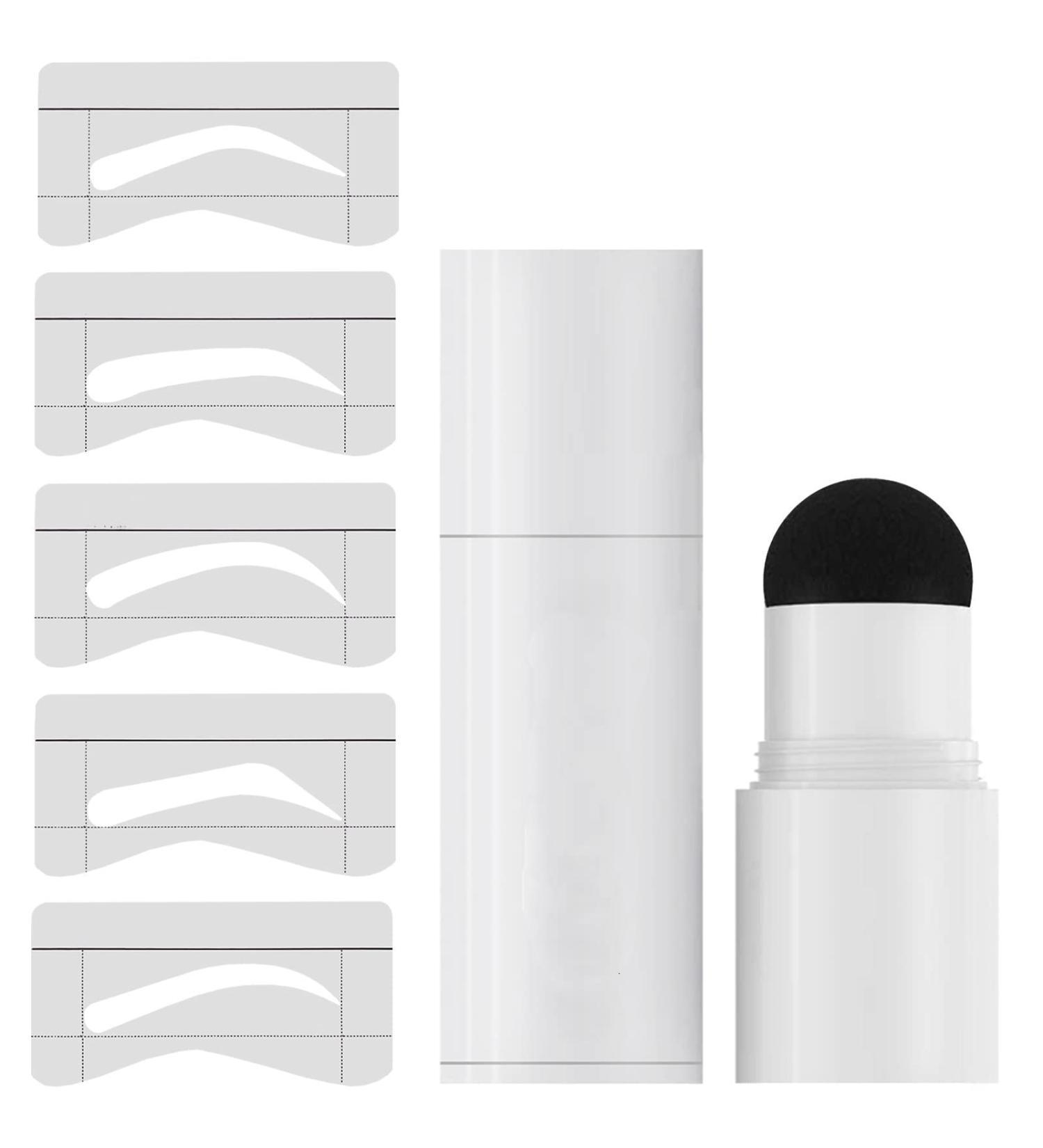 Waterproof Eyebrow Stamp Stencil Kit - Brow Shaping and Stamping 6-Piece Set in Medium Brown - Buy Online on GoSupps.com