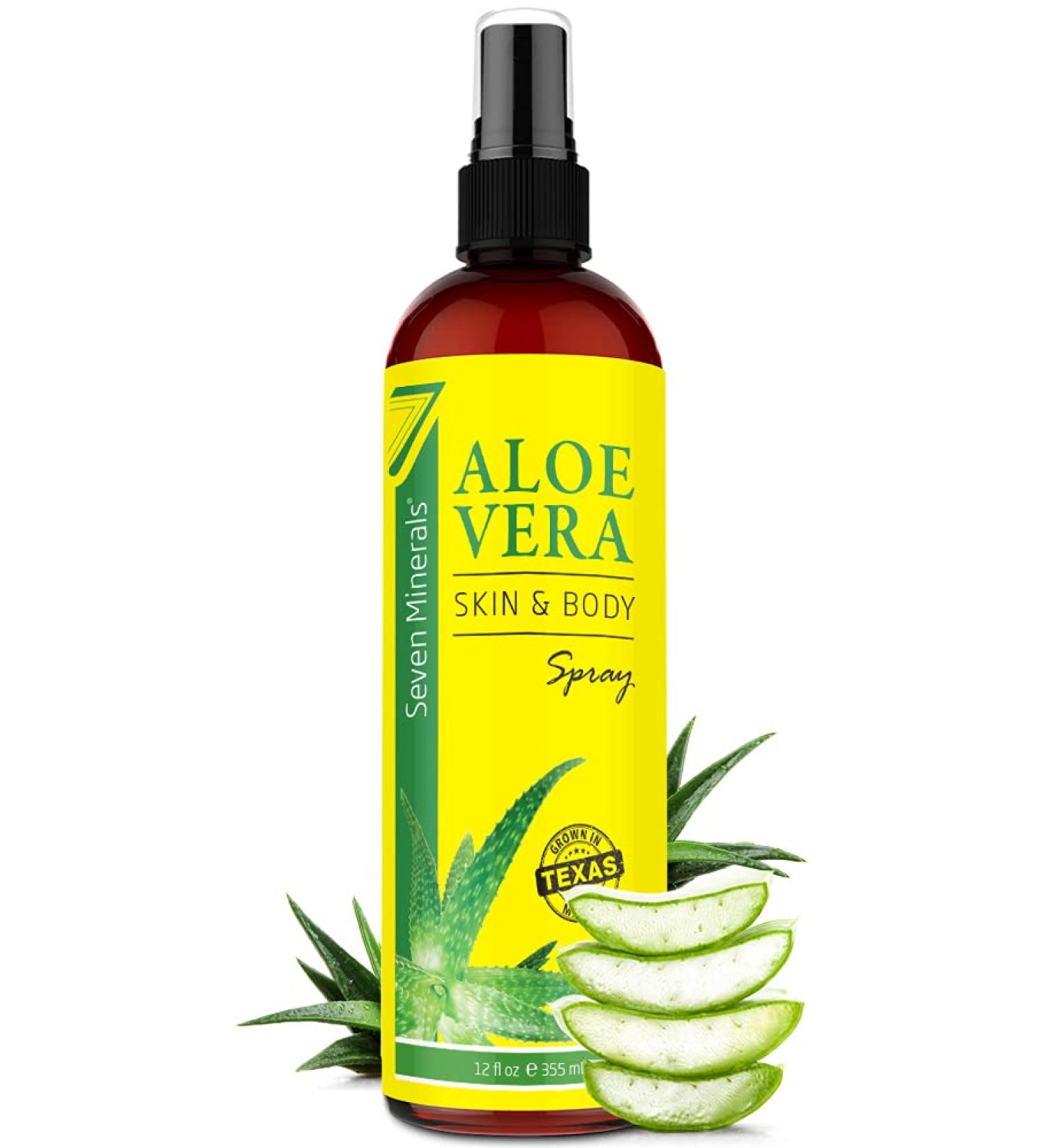 Organic Aloe Vera Spray for Body & Hair - Extra Strong Formula - Fast Absorbing, No Sticky Residue - Made in USA - 12 fl oz - Buy Online on GoSupps.com