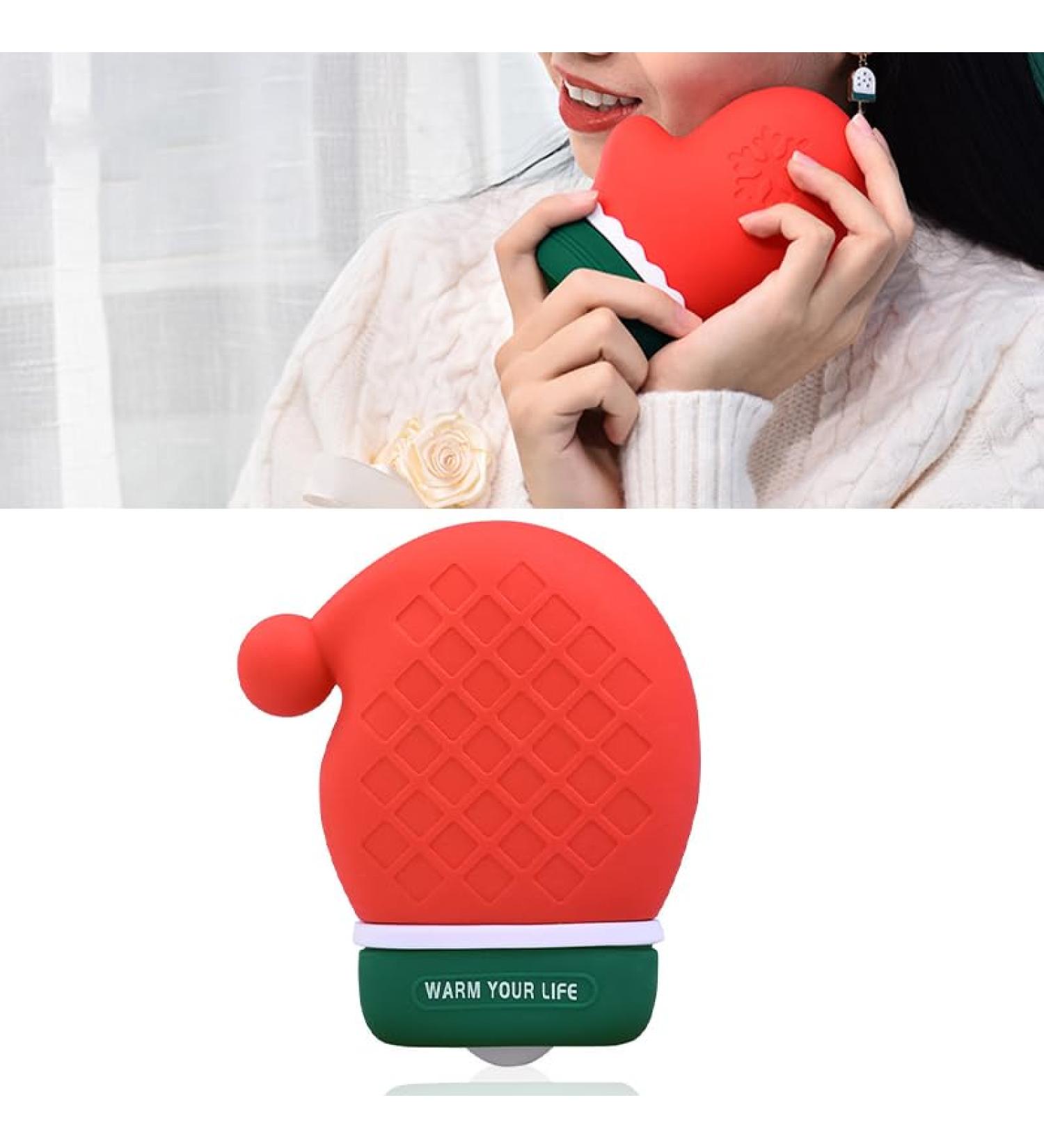 Buy Christmas Day Hot Water Bottle with Cover - 13x12cm Heat Bag for Cozy Comfort | International Shipping - Buy Online on GoSupps.com