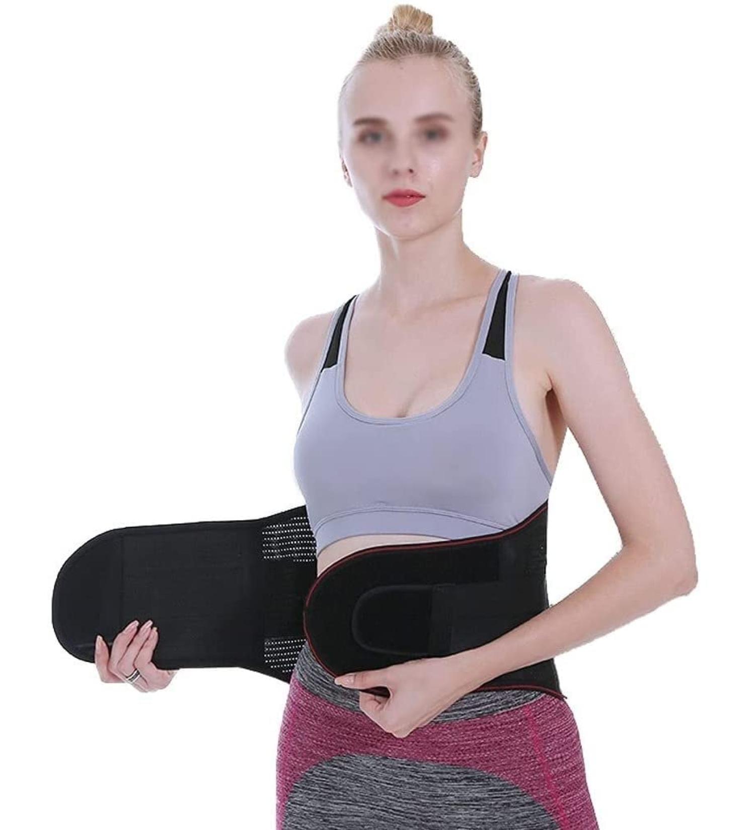 Adjustable Back Bandage for Men/Women | Compression Waist Belt for Herniated Discs & Sciatica Pain Relief | Lower Back Support Belt - Black M - Buy Online on GoSupps.com