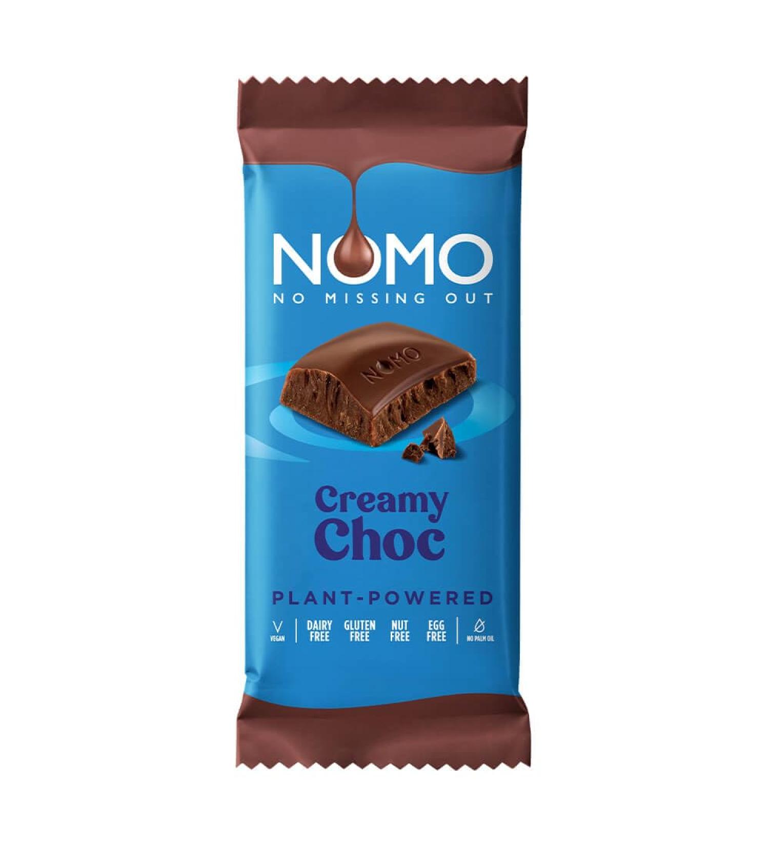  NOMO NOMO Large Creamy Plant-Based Vegan Chocolate Bars Dairy Free Gluten Free Nut Free Egg Free 75g (7 Bars) - Buy Online on GoSupps.com