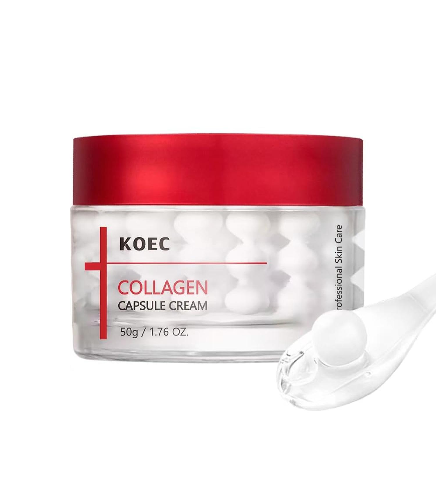 KOEC Deep Triple Collagen Capsule Cream Face Moisturizer with Niacinamide Hydrating & Firming Tightening Daily Face Cream Korean Skincare Stocking Stuffers for Women 1.76 FL OZ - Buy Online on GoSupps.com